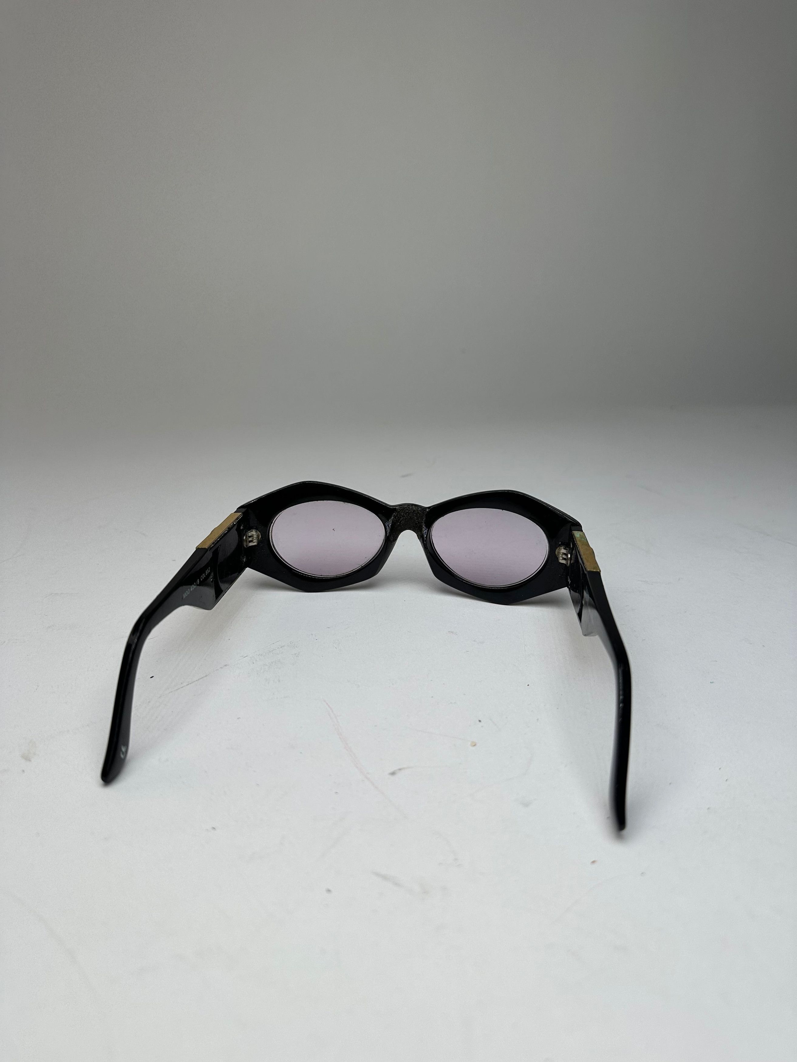 Versace Vintage Gianni Sunglasses Black Acetate Gold Medusa Size ONE SIZE - 9 Thumbnail