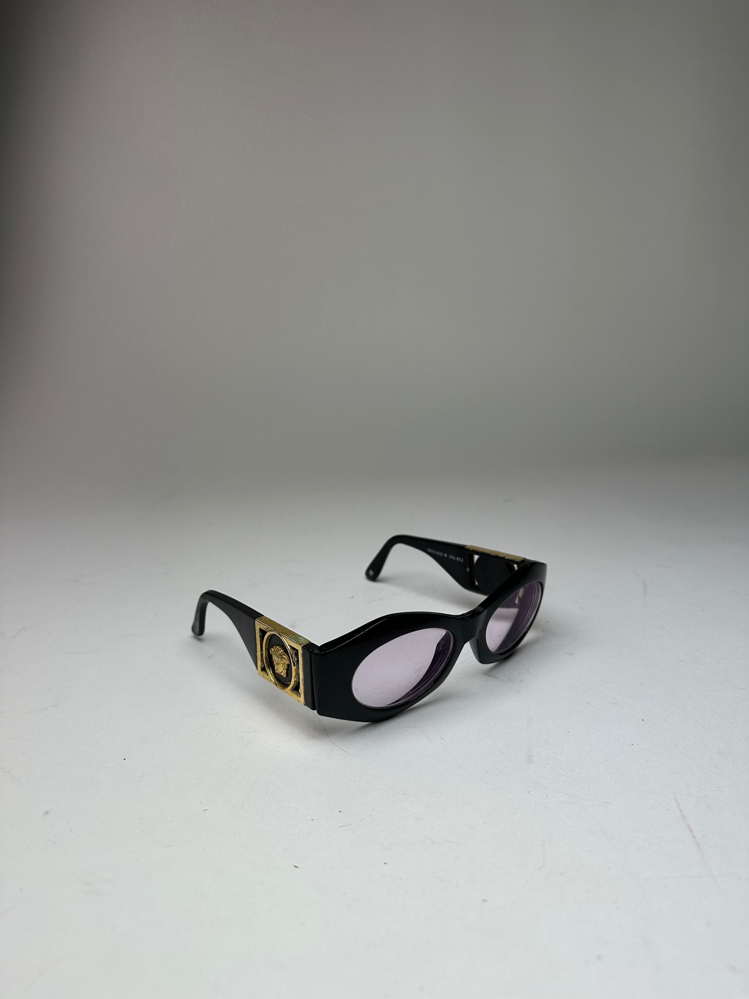 Versace Vintage Gianni Sunglasses Black Acetate Gold Medusa Size ONE SIZE - 6 Thumbnail