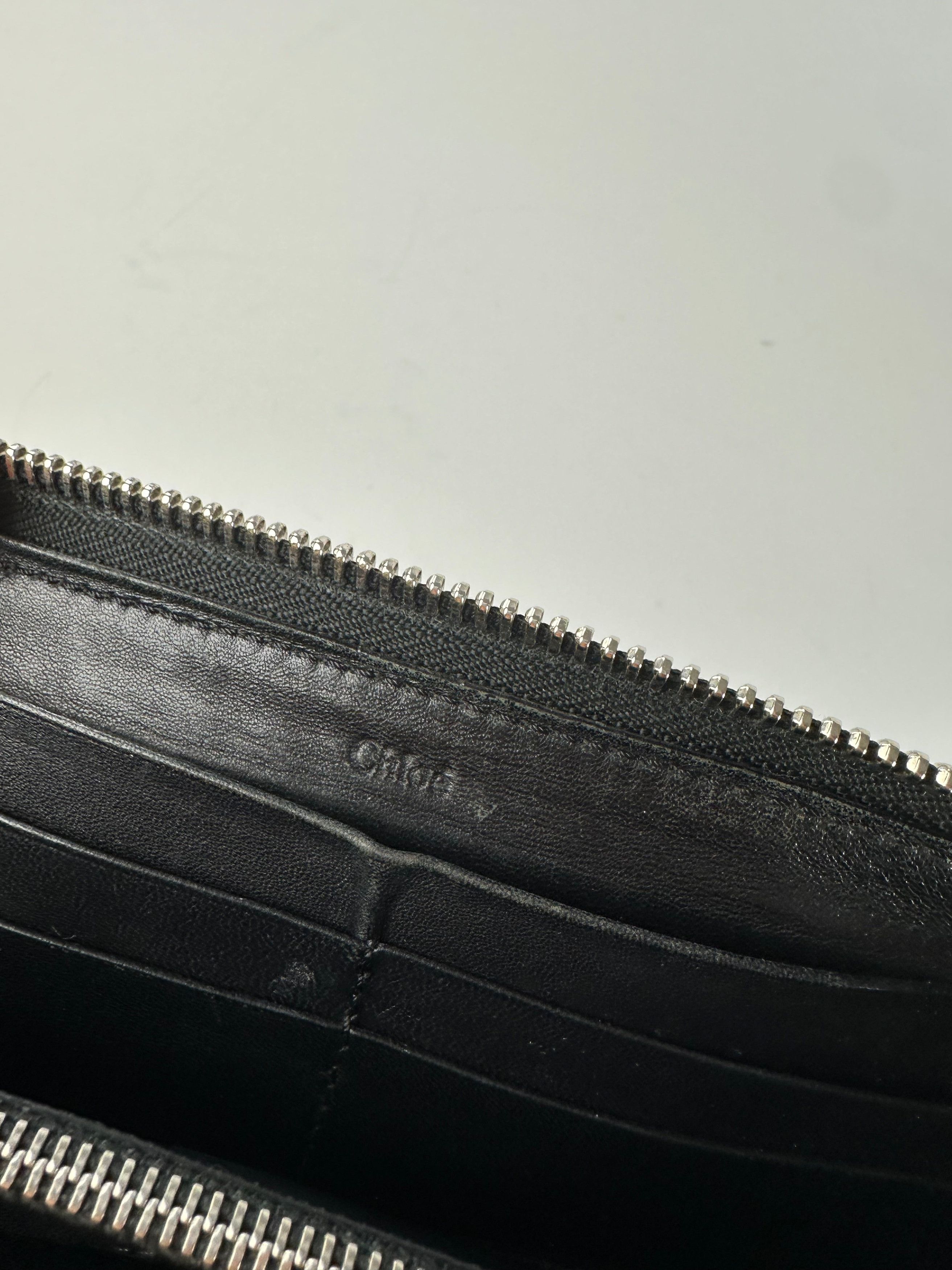 Chloe Vintage Patent Leather Zip-Around Continental Wallet Black Size ONE SIZE - 3 Thumbnail