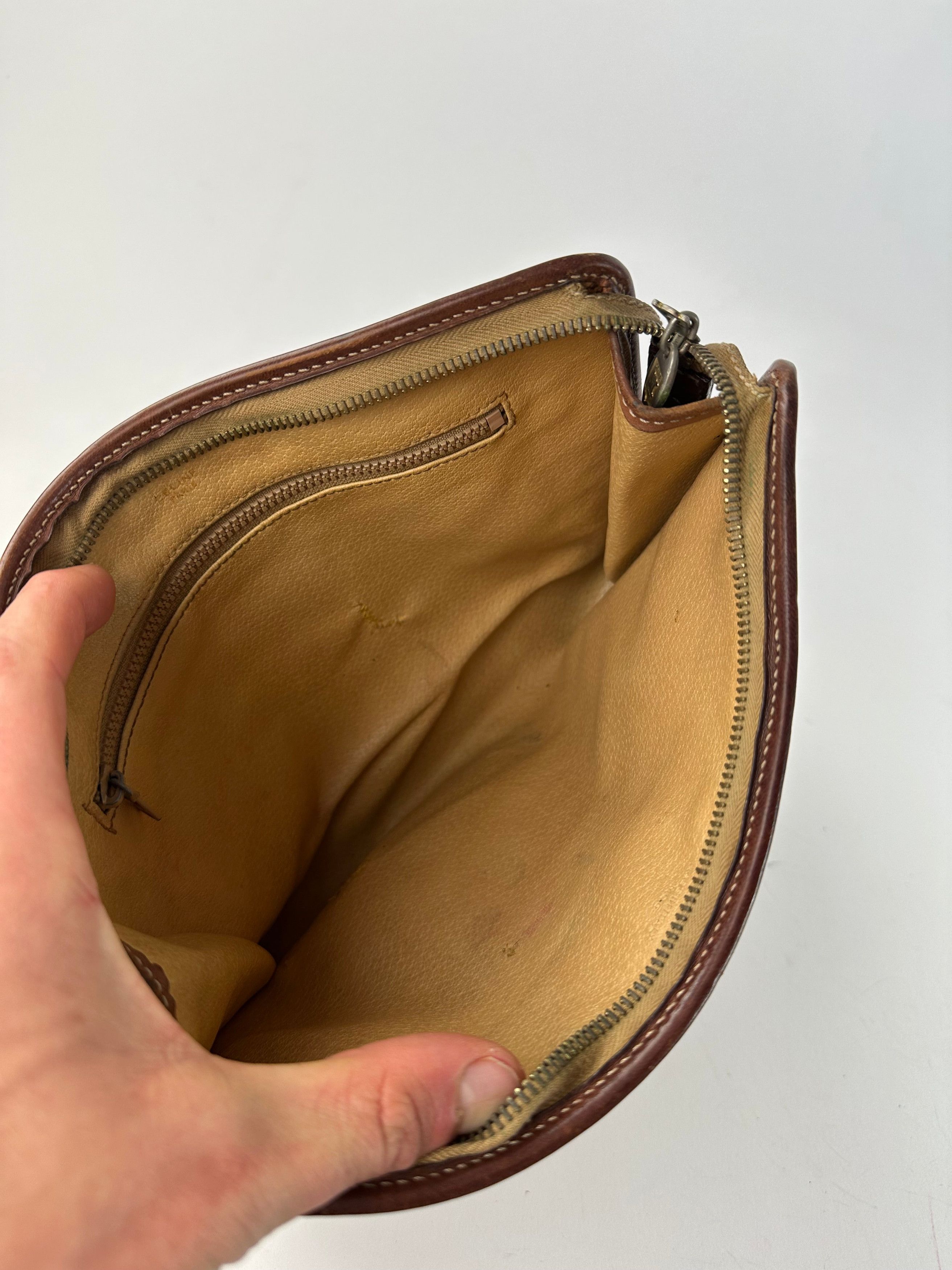 Celine Vintage Macadam Canvas Clutch Bag Beige Size ONE SIZE - 3 Thumbnail