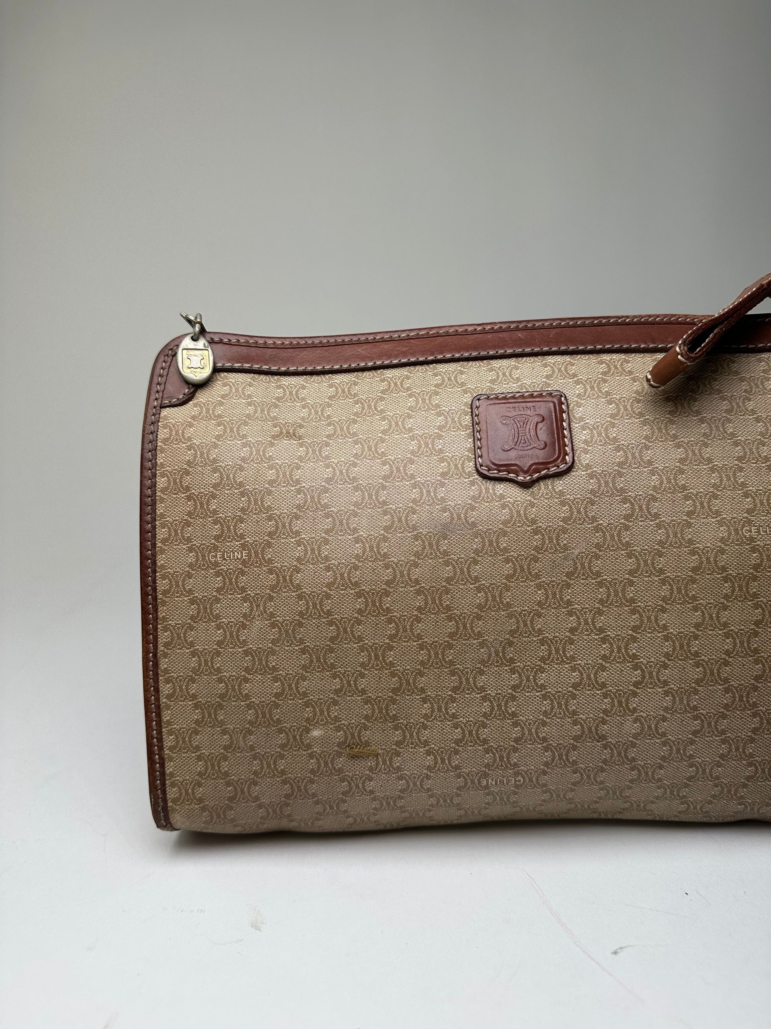 Celine Vintage Macadam Canvas Clutch Bag Beige Size ONE SIZE - 6 Thumbnail