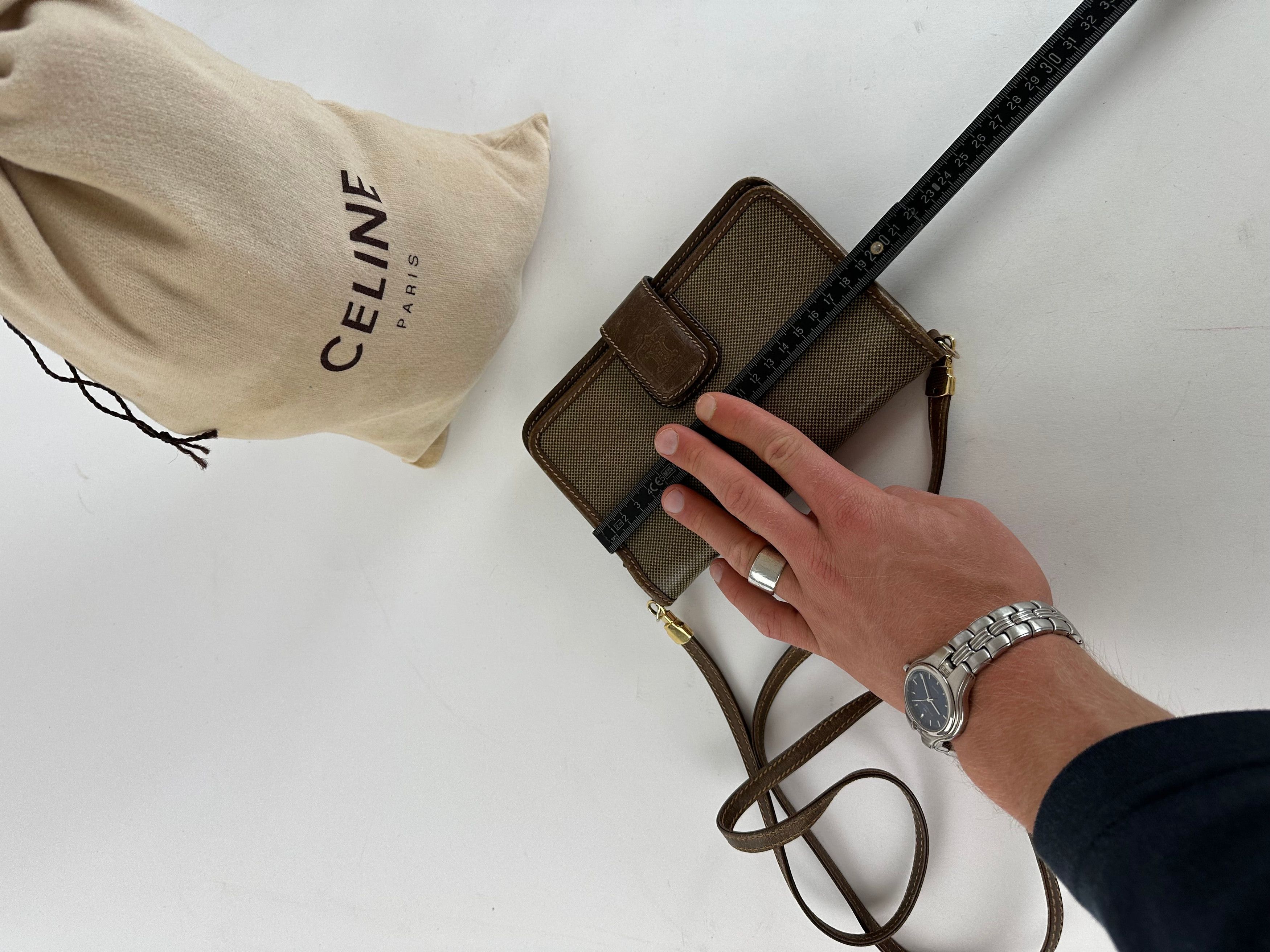 Celine Vintage Coated Canvas Crossbody Flap Bag Brown Size ONE SIZE - 12 Thumbnail