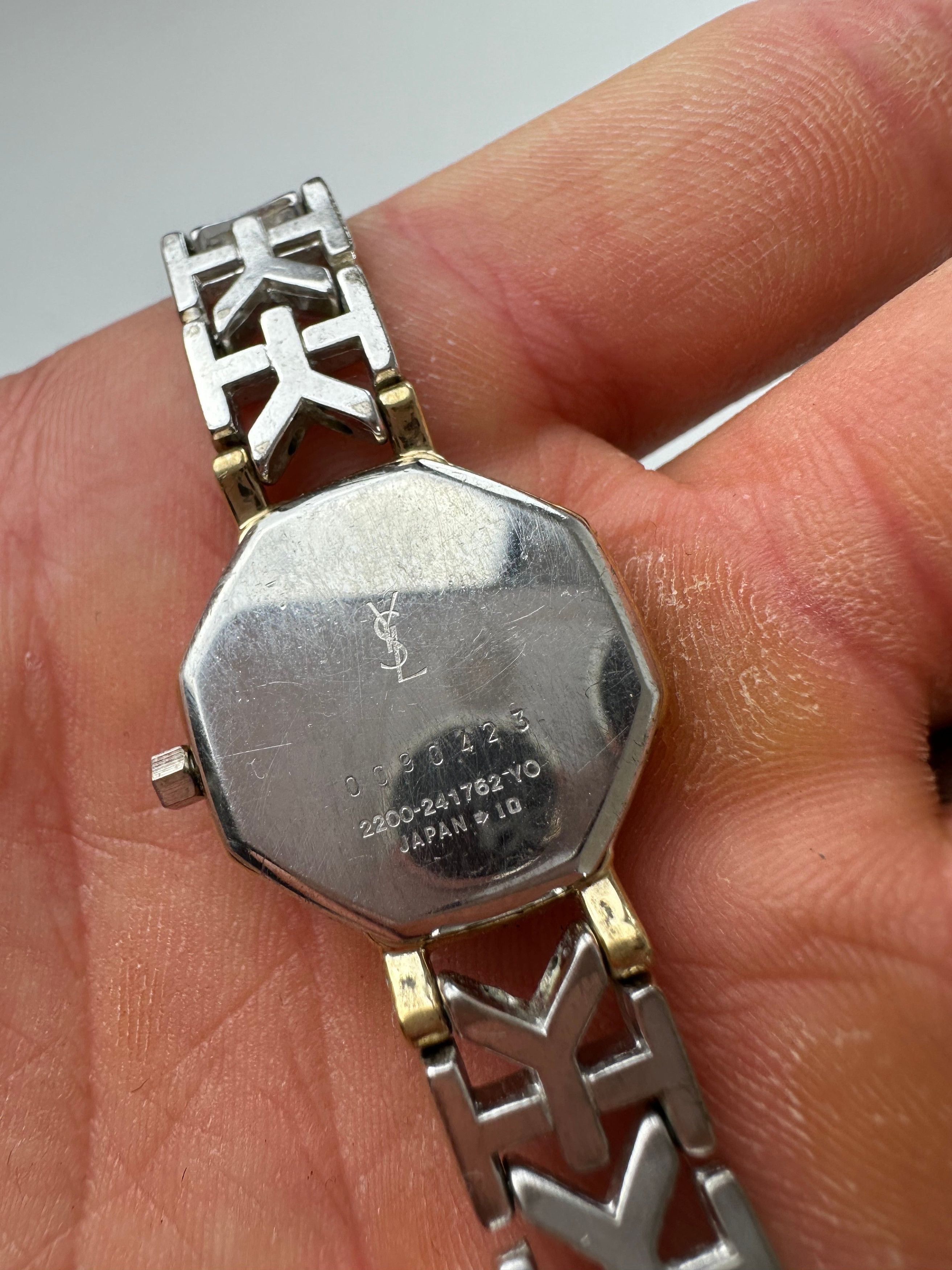 Yves Saint Laurent Vintage Two-Tone Octagonal Ladies Watch Size ONE SIZE - 4 Thumbnail