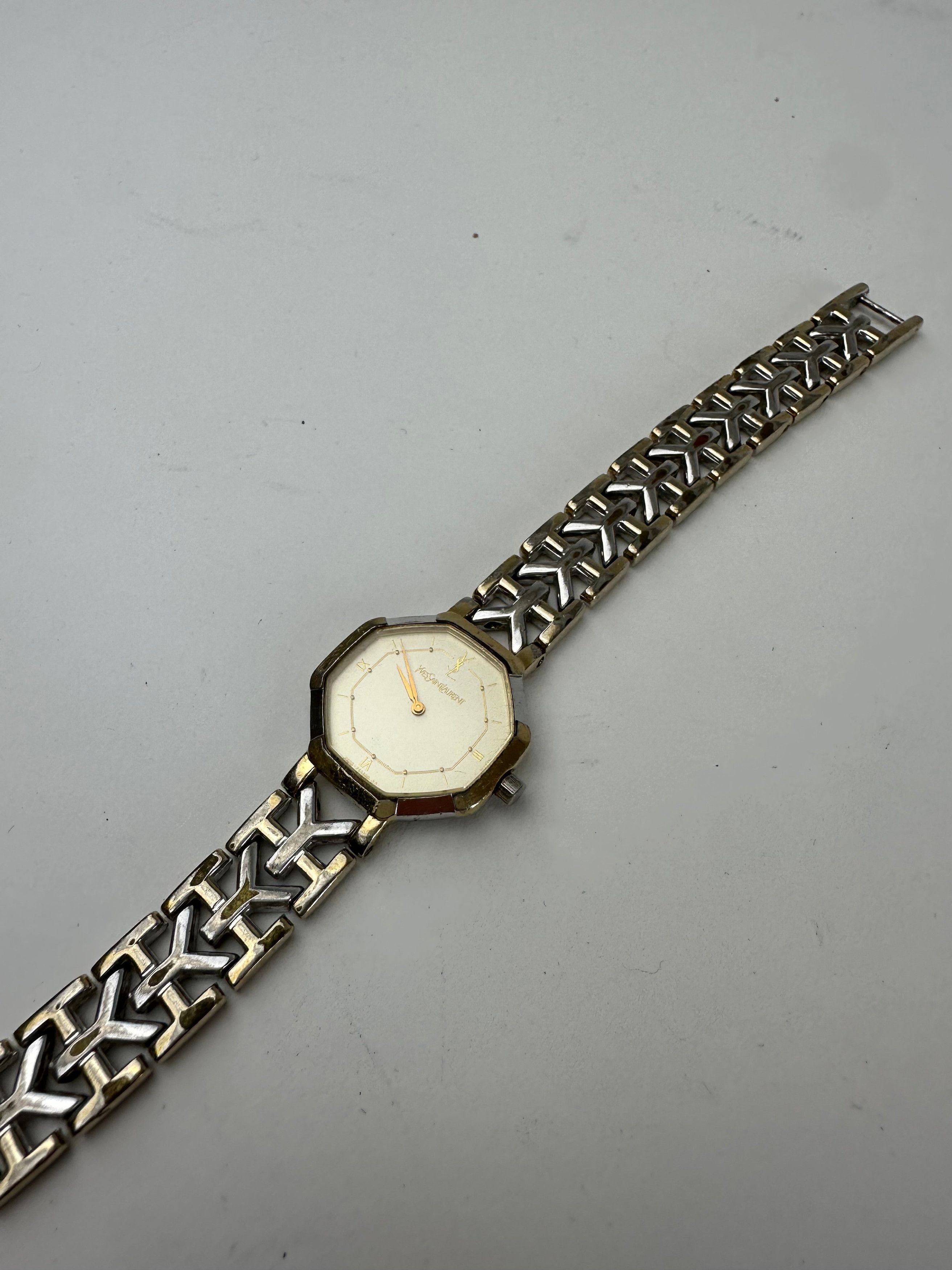 Yves Saint Laurent Vintage Two-Tone Octagonal Ladies Watch Size ONE SIZE - 11 Thumbnail