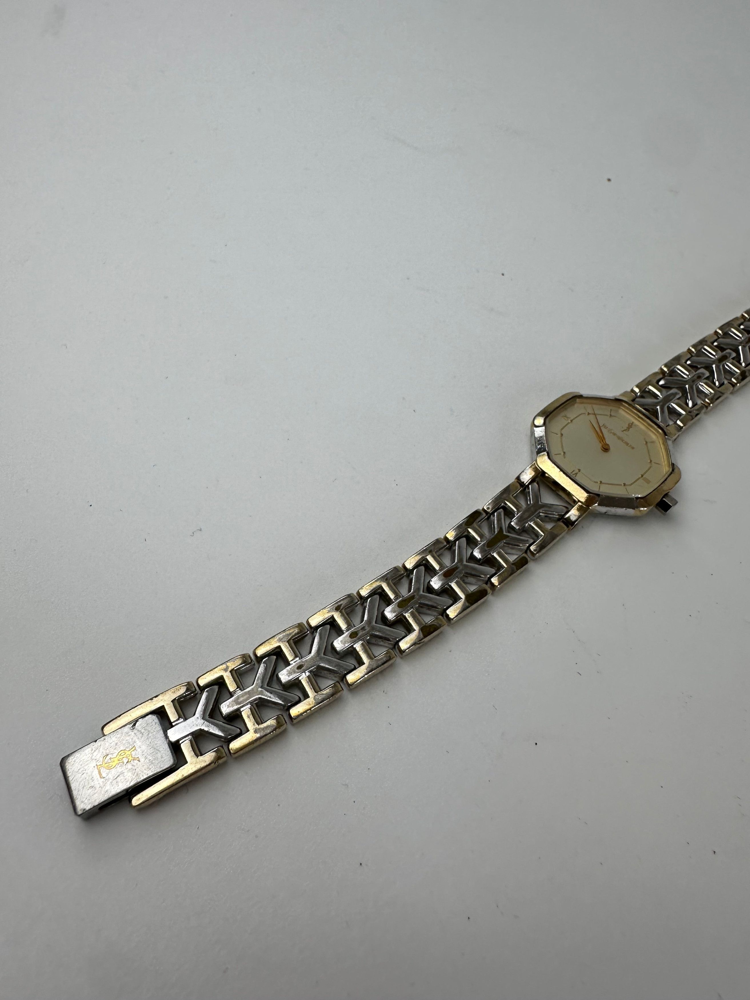 Yves Saint Laurent Vintage Two-Tone Octagonal Ladies Watch Size ONE SIZE - 12 Thumbnail