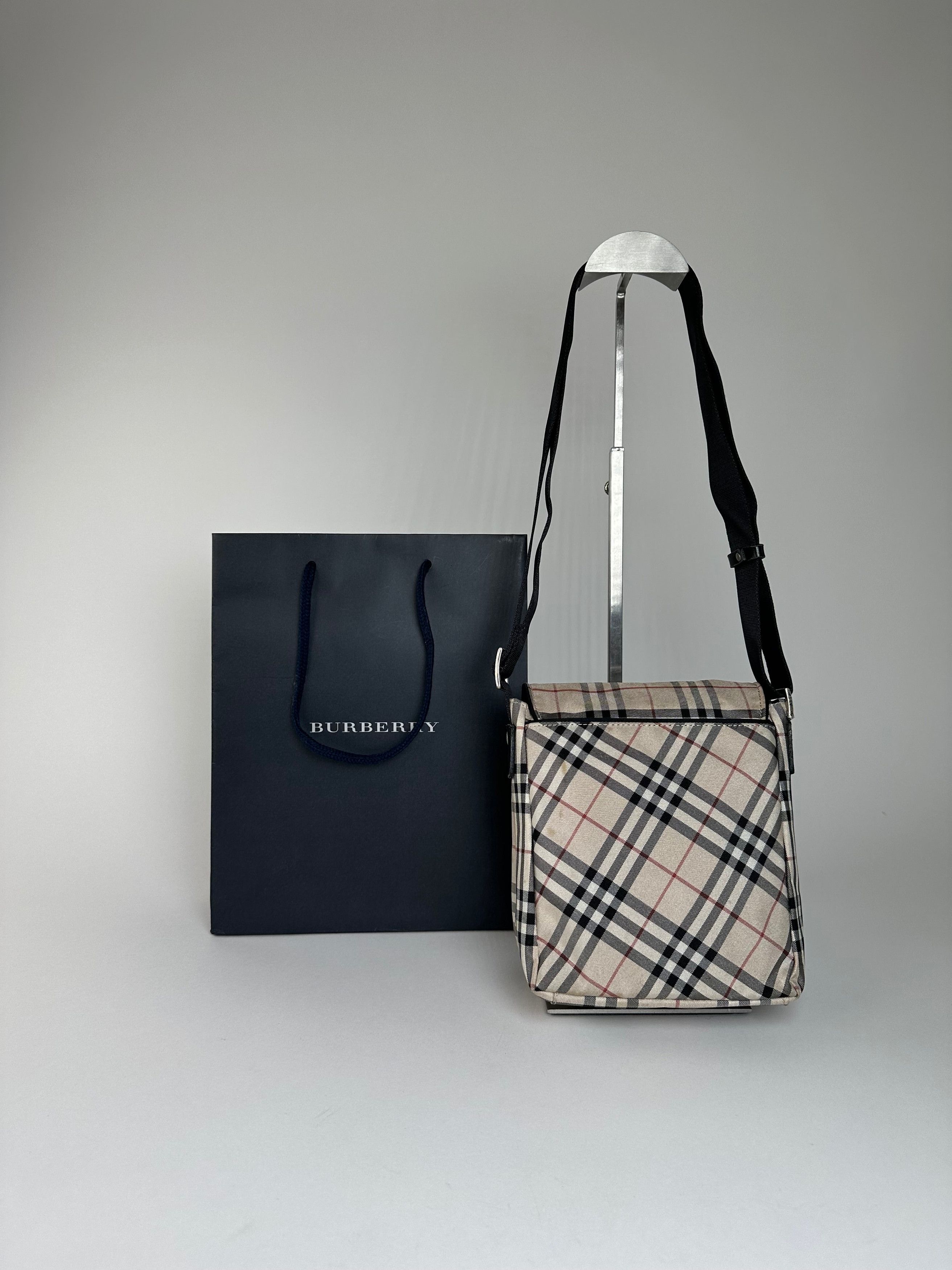Burberry Vintage Nova Check Crossbody Bag Beige Size ONE SIZE - 2 Thumbnail