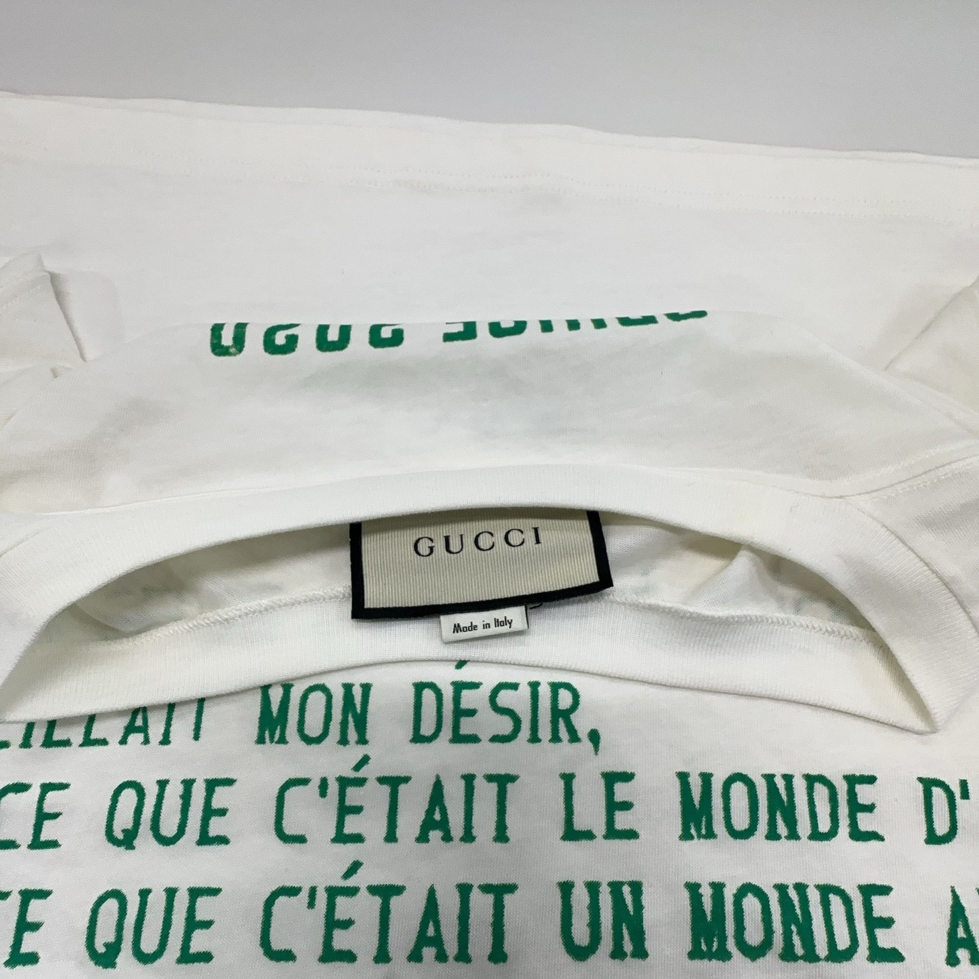 Gucci Gucci Cruise 2020 French Print T-Shirt Size M Size US M / EU 48-50 / 2 - 6 Thumbnail