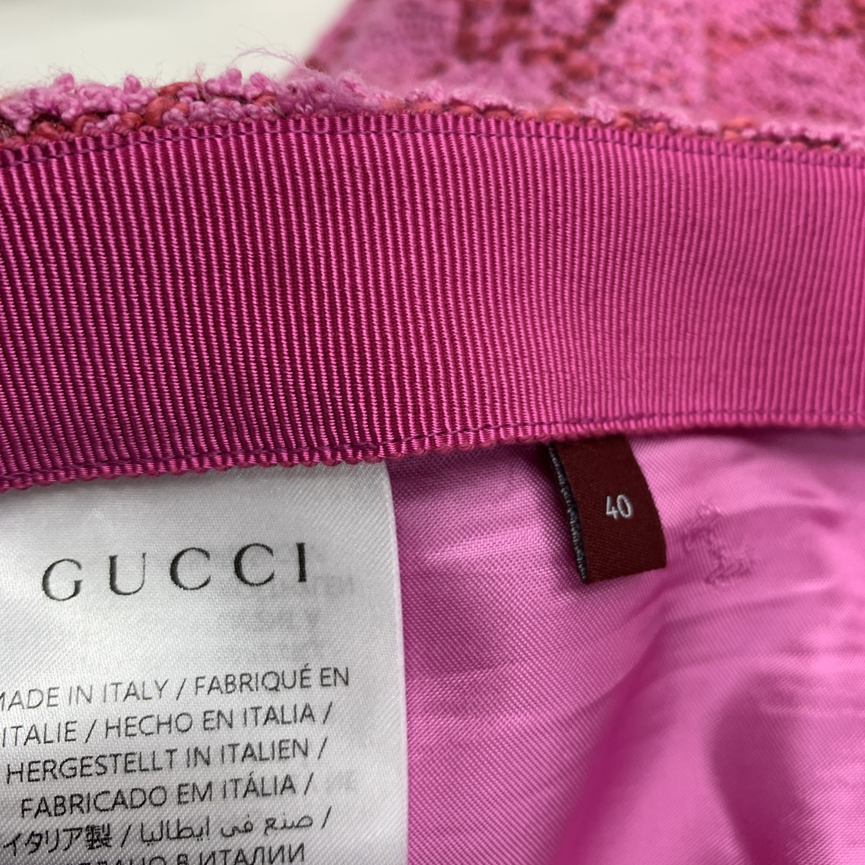Gucci Gucci Pink GG Logo Mini Skirt Size 40 Size 27" / US 4 / IT 40 - 2 Thumbnail