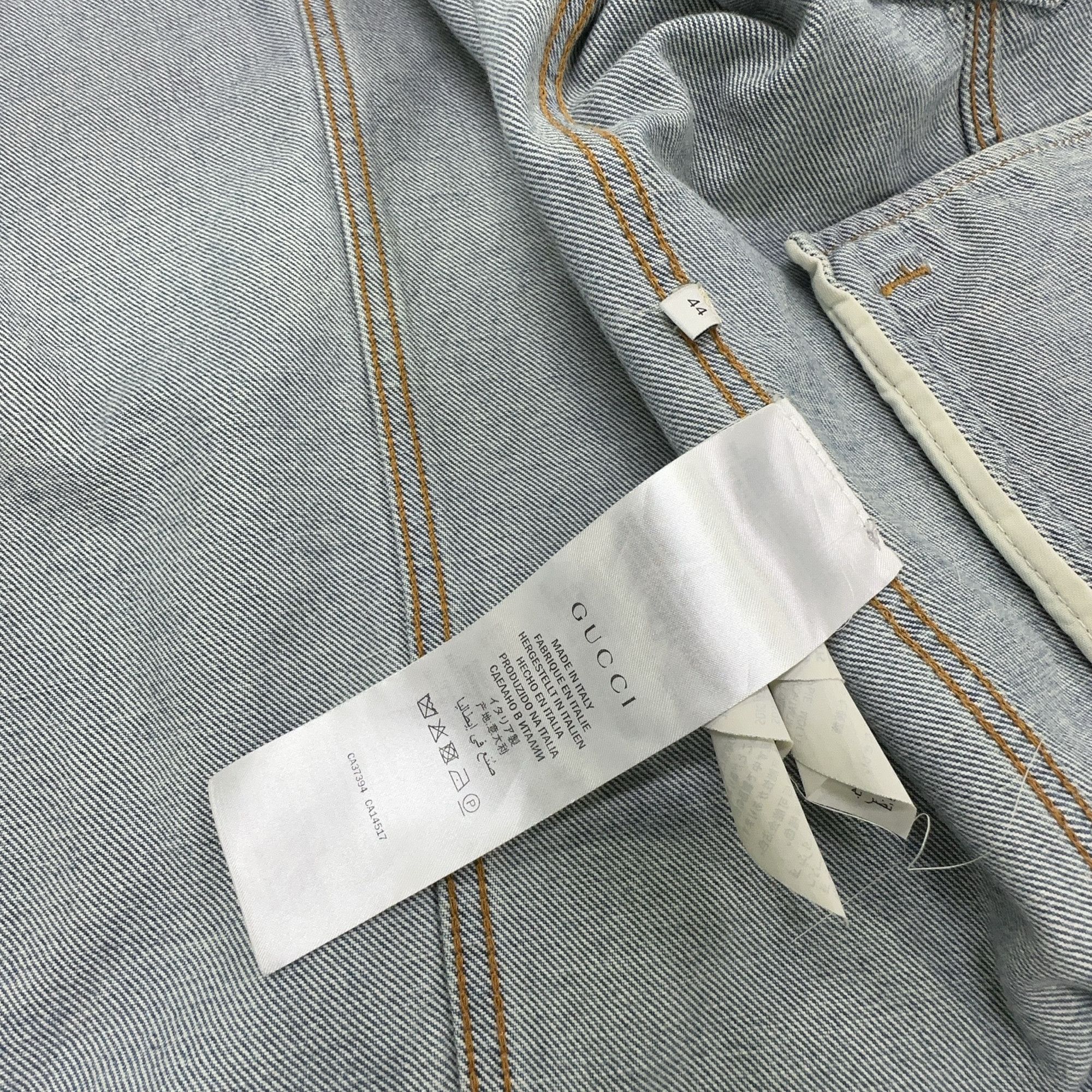 Gucci Gucci Animal Patch Denim Jacket Size S Size US S / EU 44-46 / 1 - 6 Thumbnail