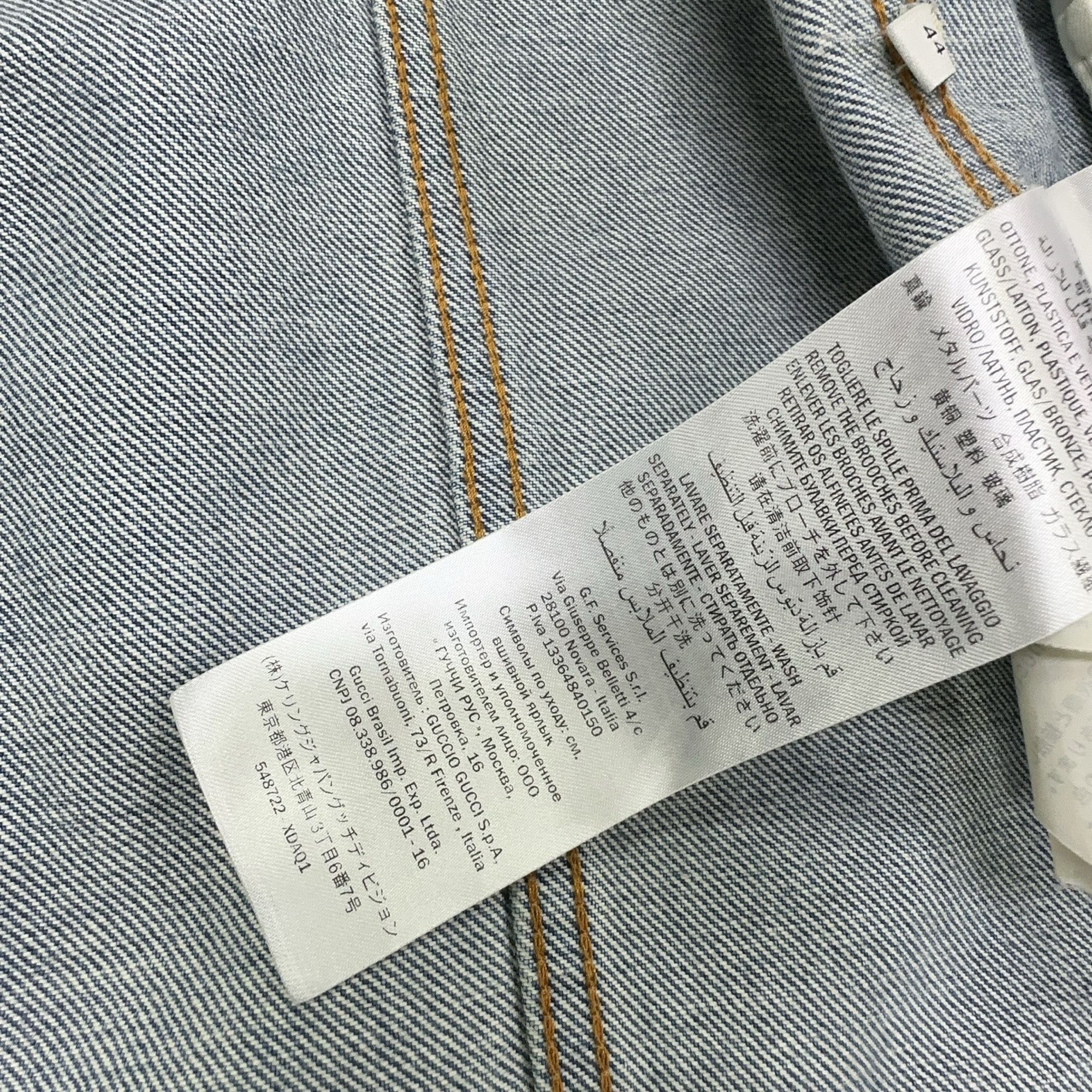 Gucci Gucci Animal Patch Denim Jacket Size S Size US S / EU 44-46 / 1 - 5 Thumbnail