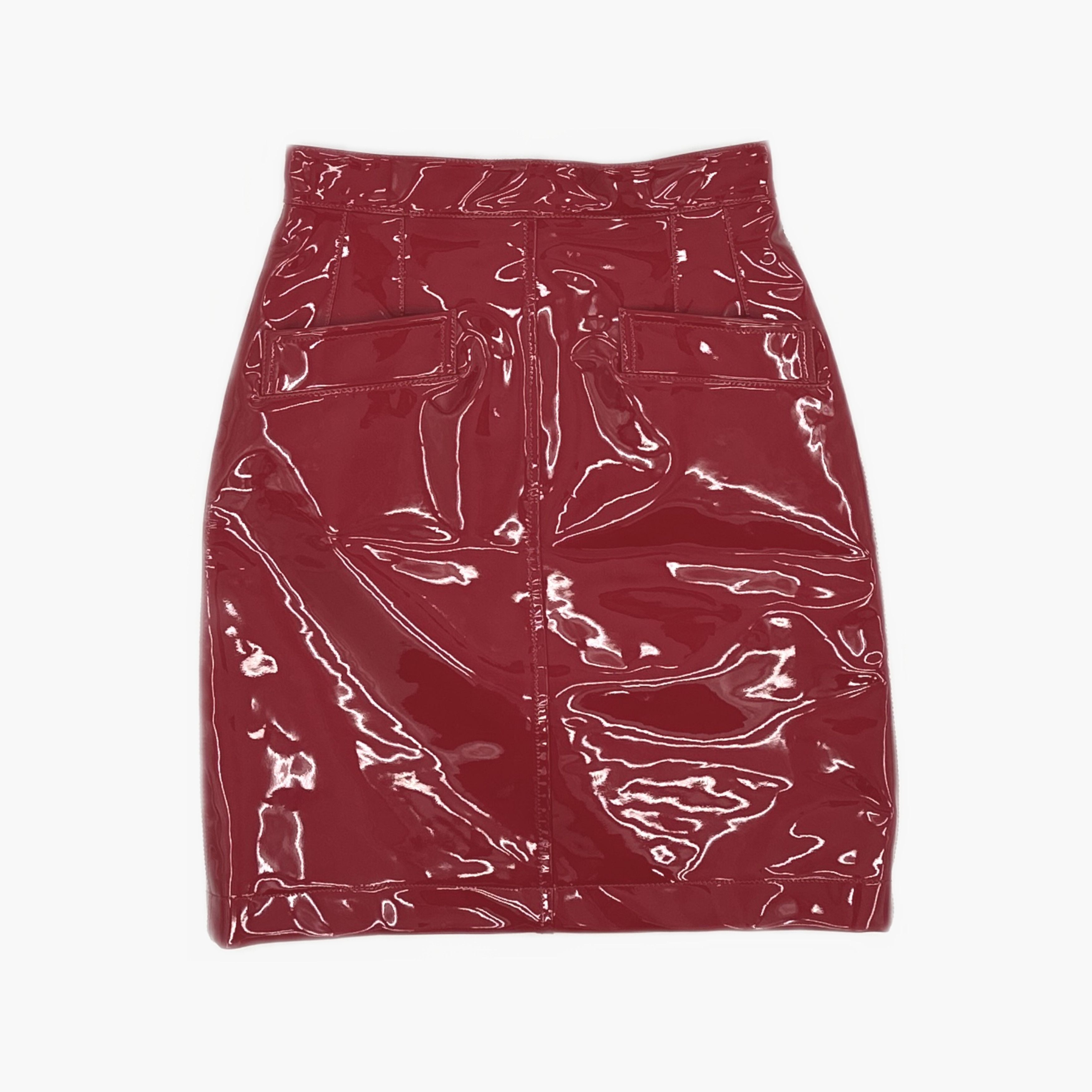 Gucci Gucci Red Patent Mini Skirt Size 38 Size 26" / US 2 / IT 38 - 2 Thumbnail