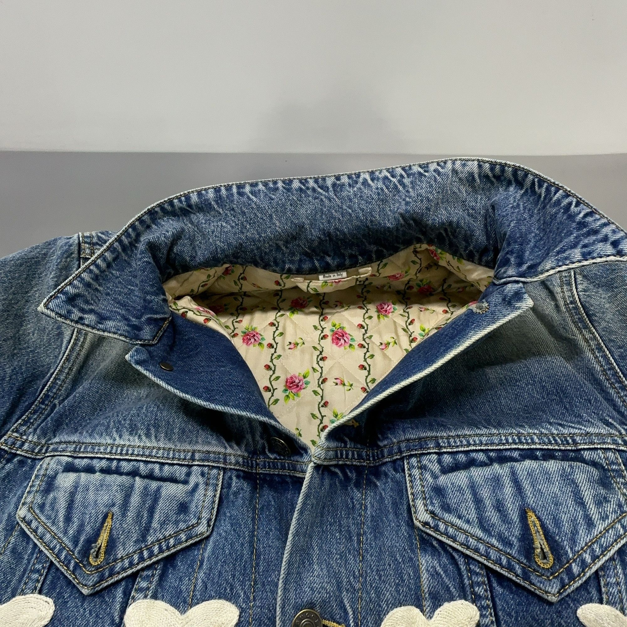 Gucci Gucci NY Patch Floral Denim Jacket Size IT 44 Size M / US 6-8 / IT 42-44 - 5 Thumbnail