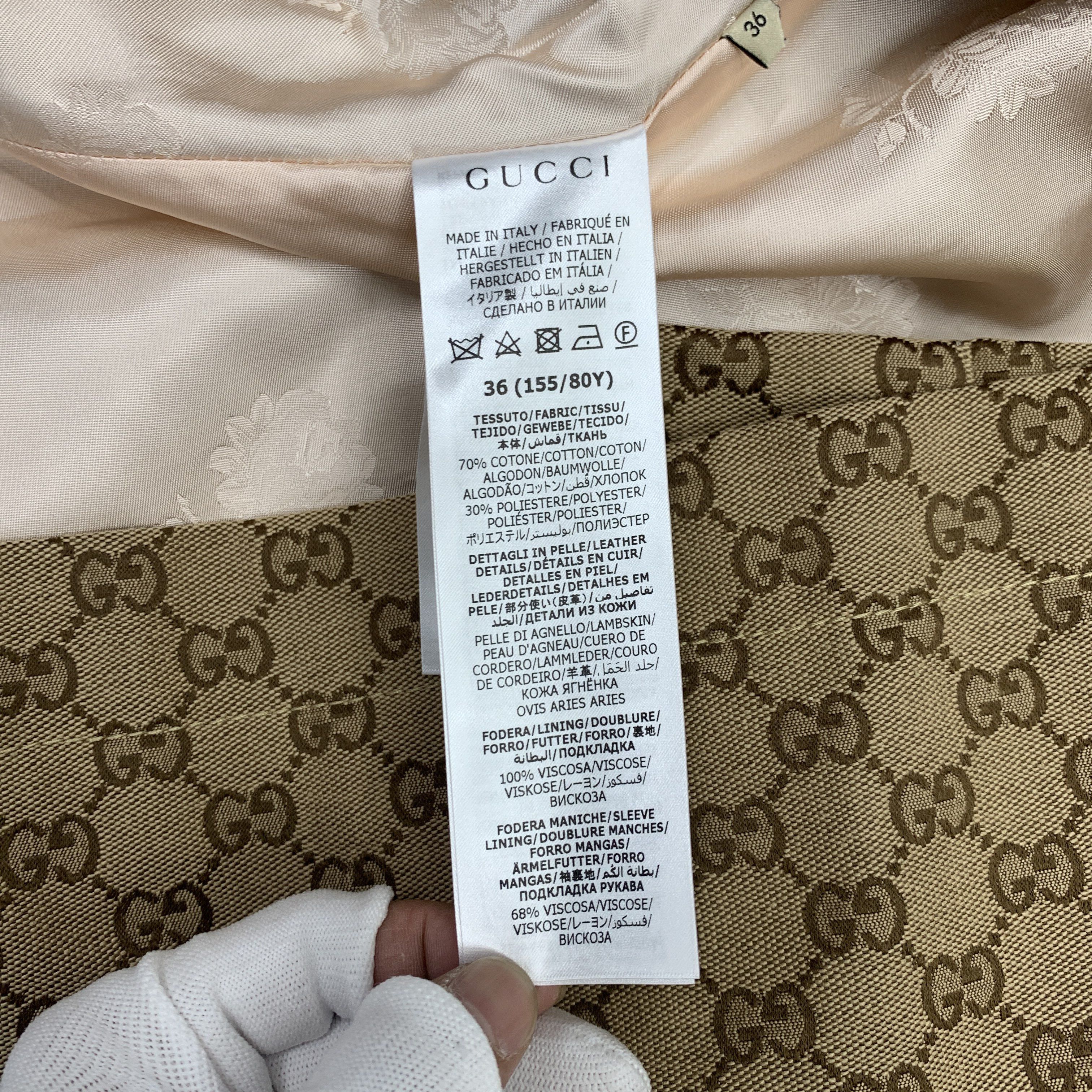 Gucci Gucci GG Canvas Web Belt Jacket Size 36 Size XS / US 0-2 / IT 36-38 - 5 Thumbnail