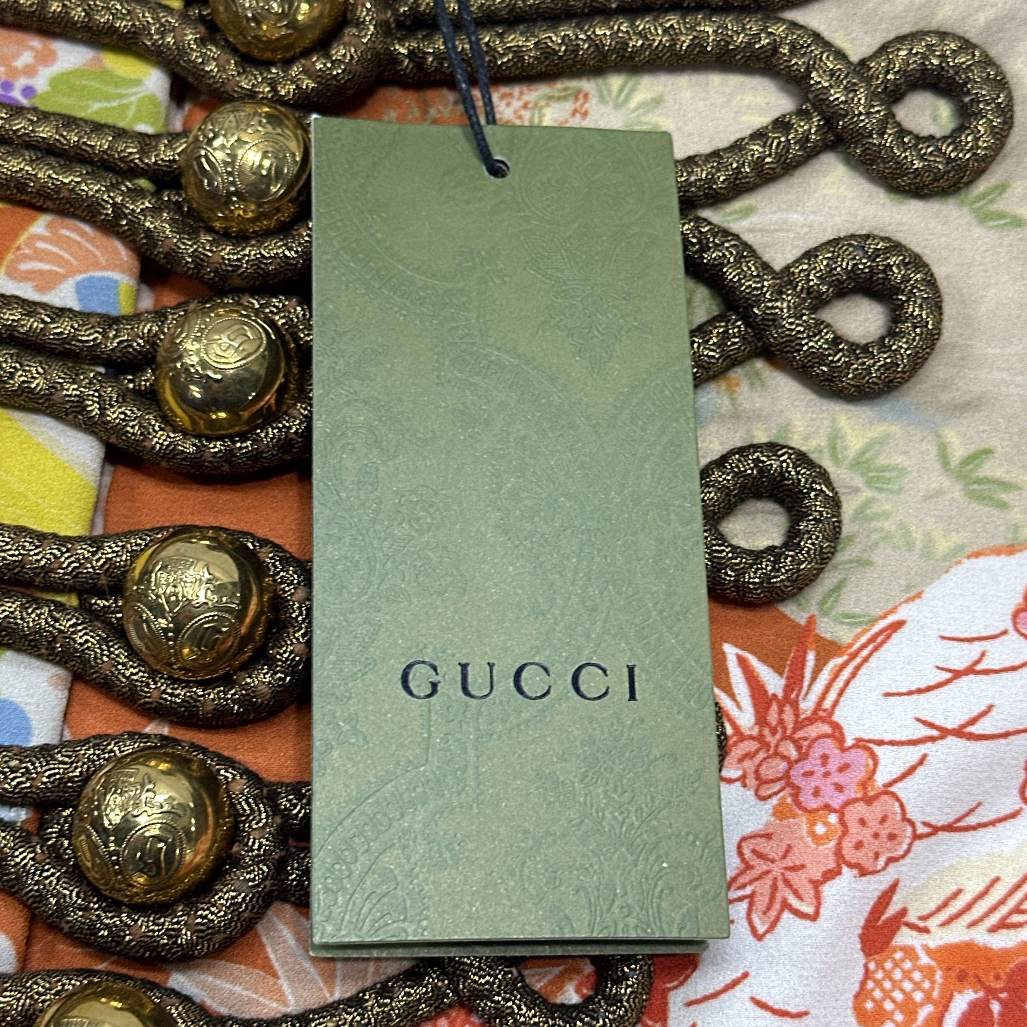 Gucci Gucci Floral Embroidered Silk Midi Dress Size 42 Size M / US 6-8 / IT 42-44 - 3 Thumbnail