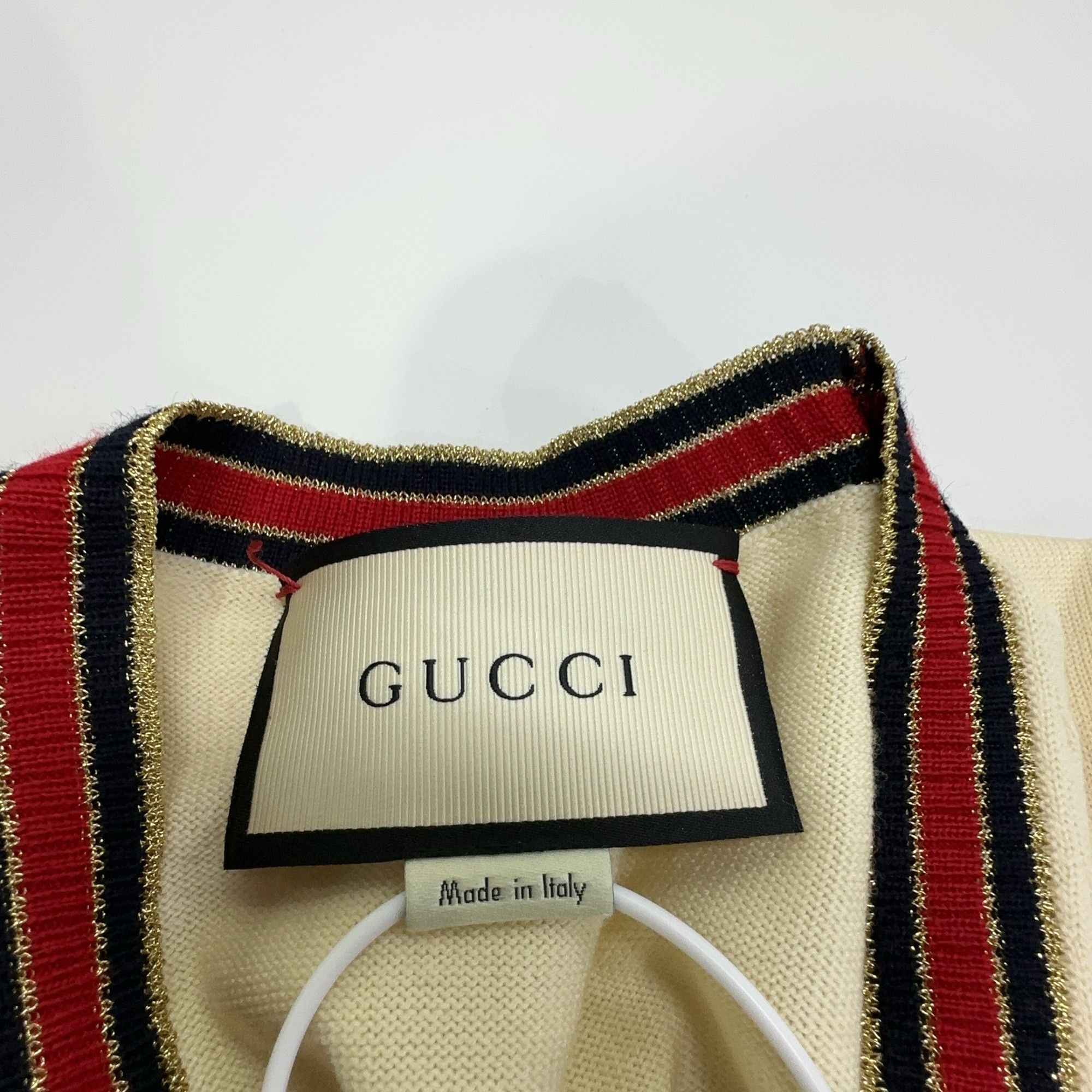 Gucci Gucci Striped Trim Cardigan White Size XS Size XS / US 0-2 / IT 36-38 - 4 Thumbnail