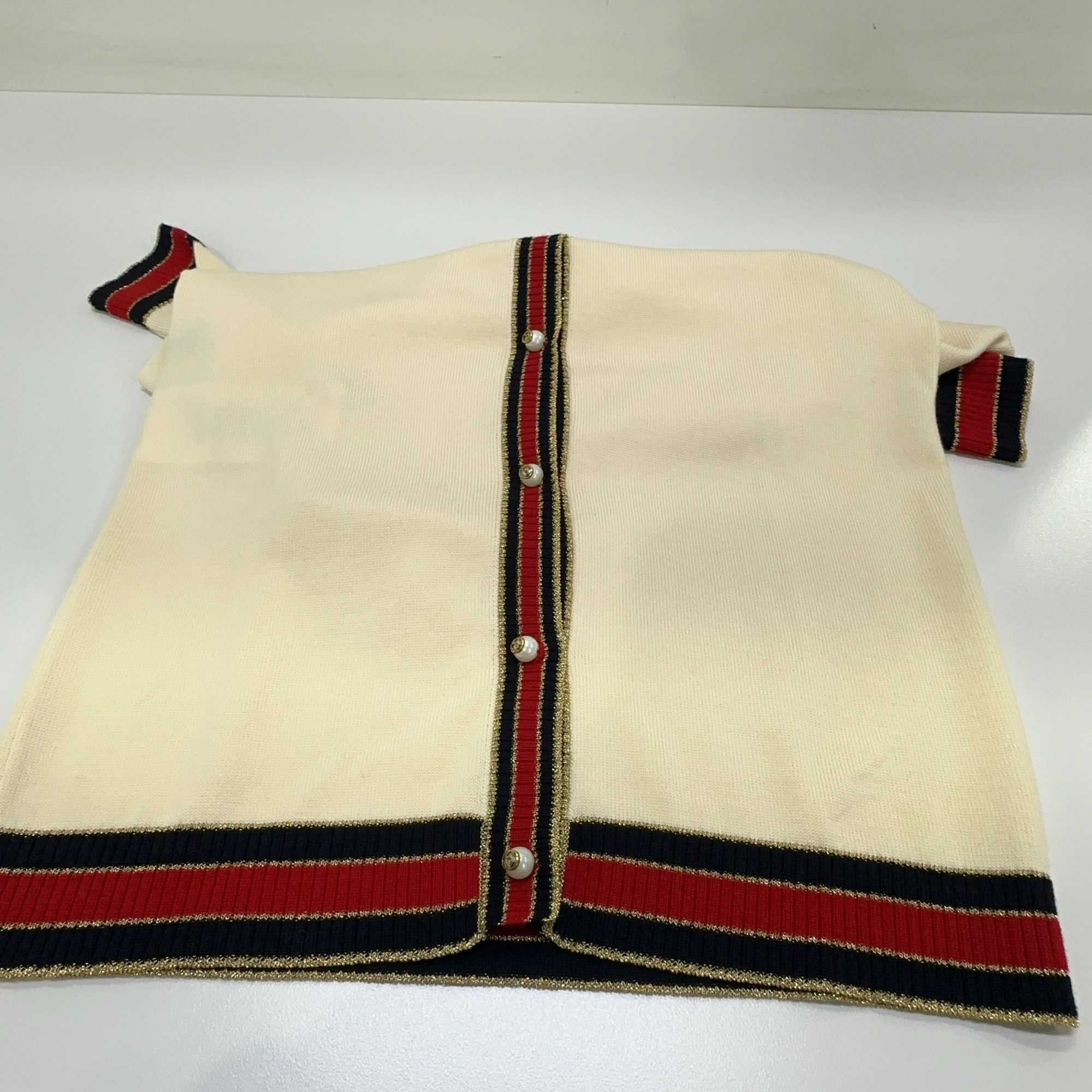 Gucci Gucci Striped Trim Cardigan White Size XS Size XS / US 0-2 / IT 36-38 - 7 Thumbnail
