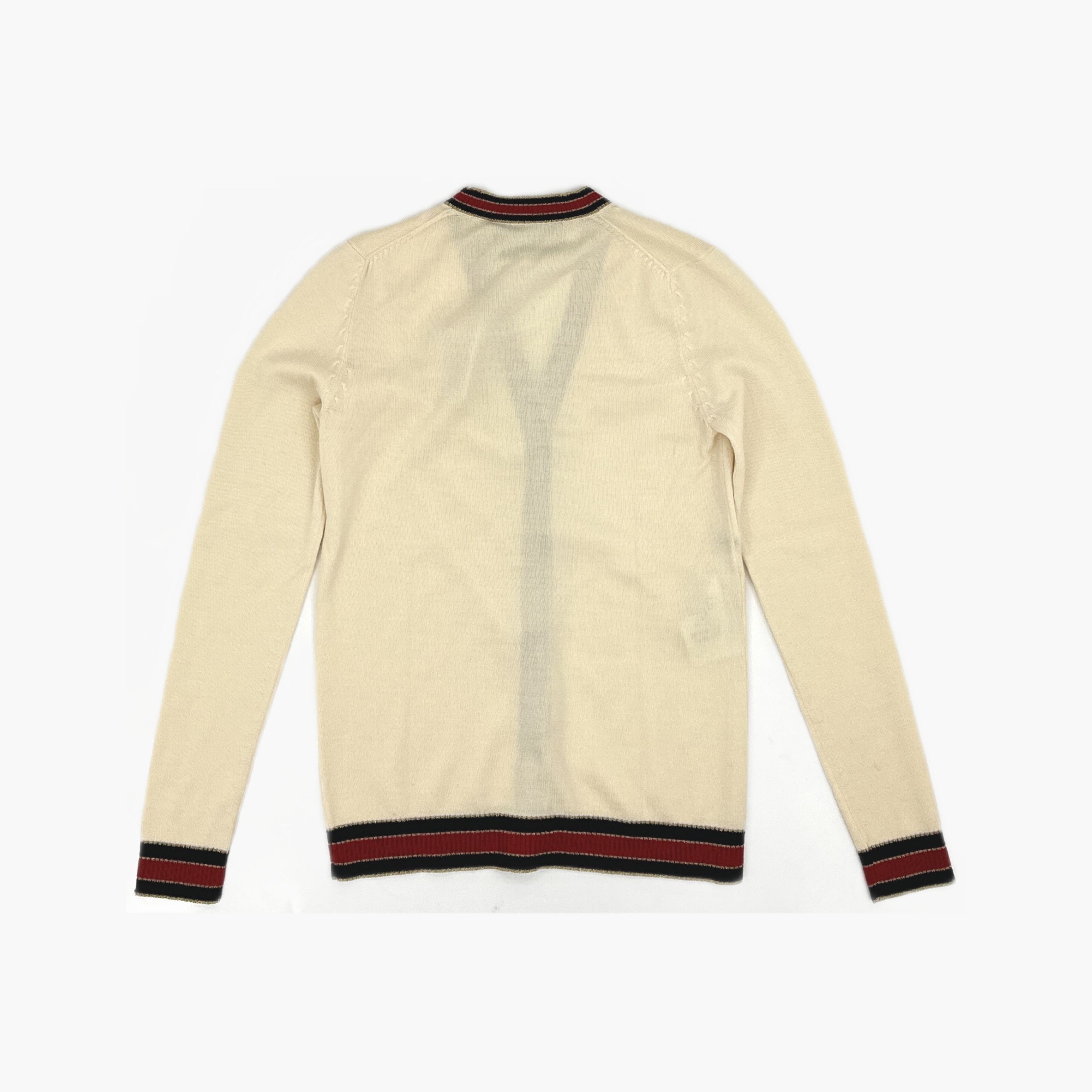 Gucci Gucci Striped Trim Cardigan White Size XS Size XS / US 0-2 / IT 36-38 - 2 Thumbnail