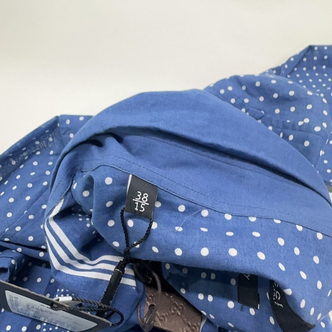 Gucci Gucci Polka Dot Striped Button Up Shirt Size 38 Size US S / EU 44-46 / 1 - 6 Thumbnail