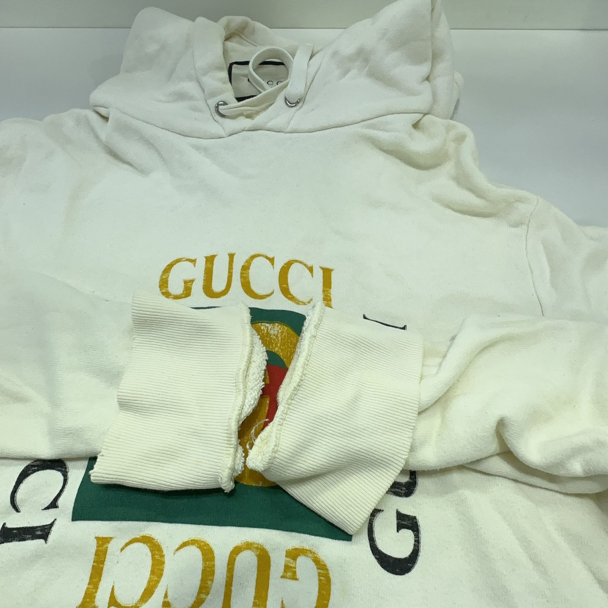 Gucci Gucci Logo Print Hoodie Size L Size US L / EU 52-54 / 3 - 12 Thumbnail