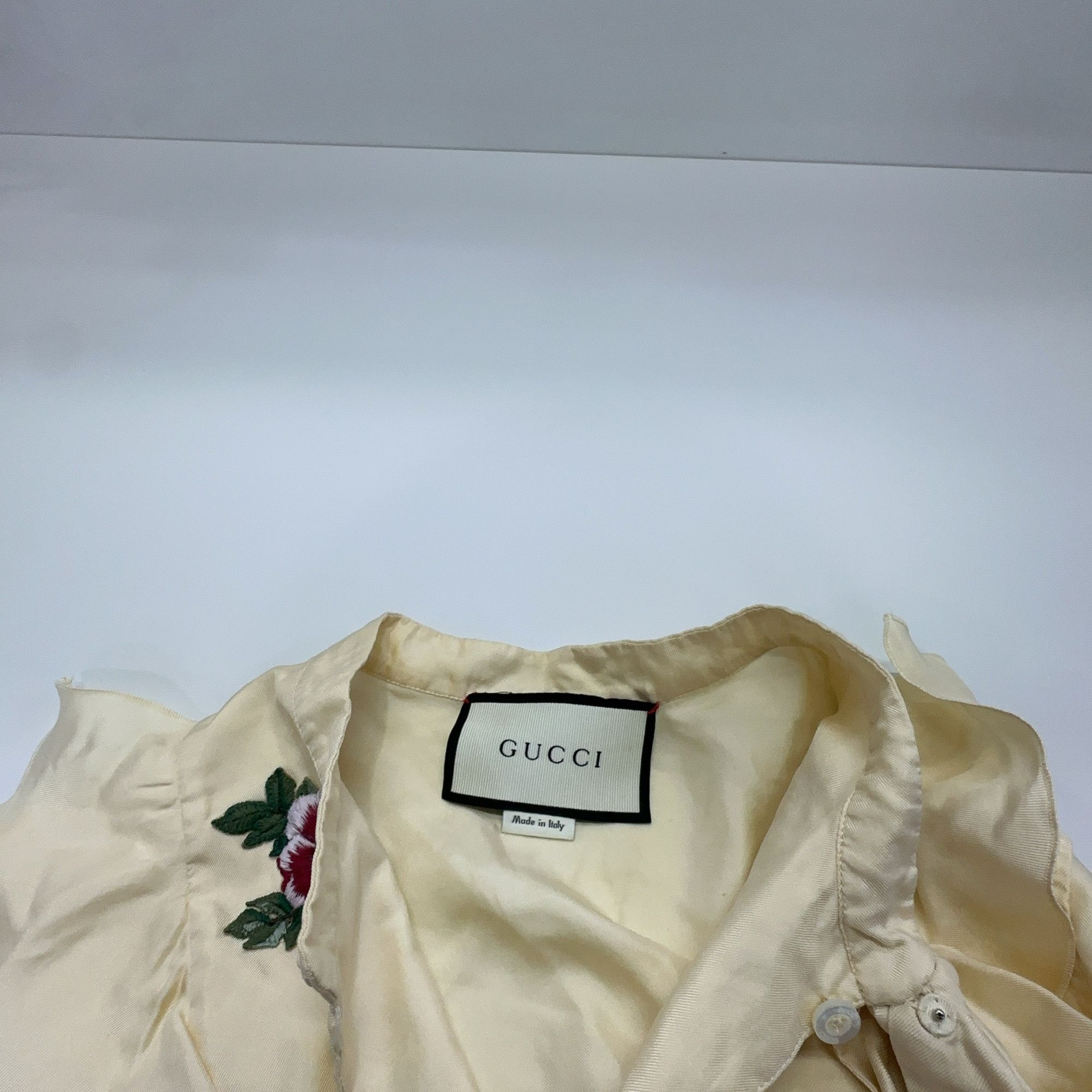 Gucci Gucci Embroidered Ruffle Sleeveless Blouse Size 40 Size S / US 4 / IT 40 - 6 Thumbnail