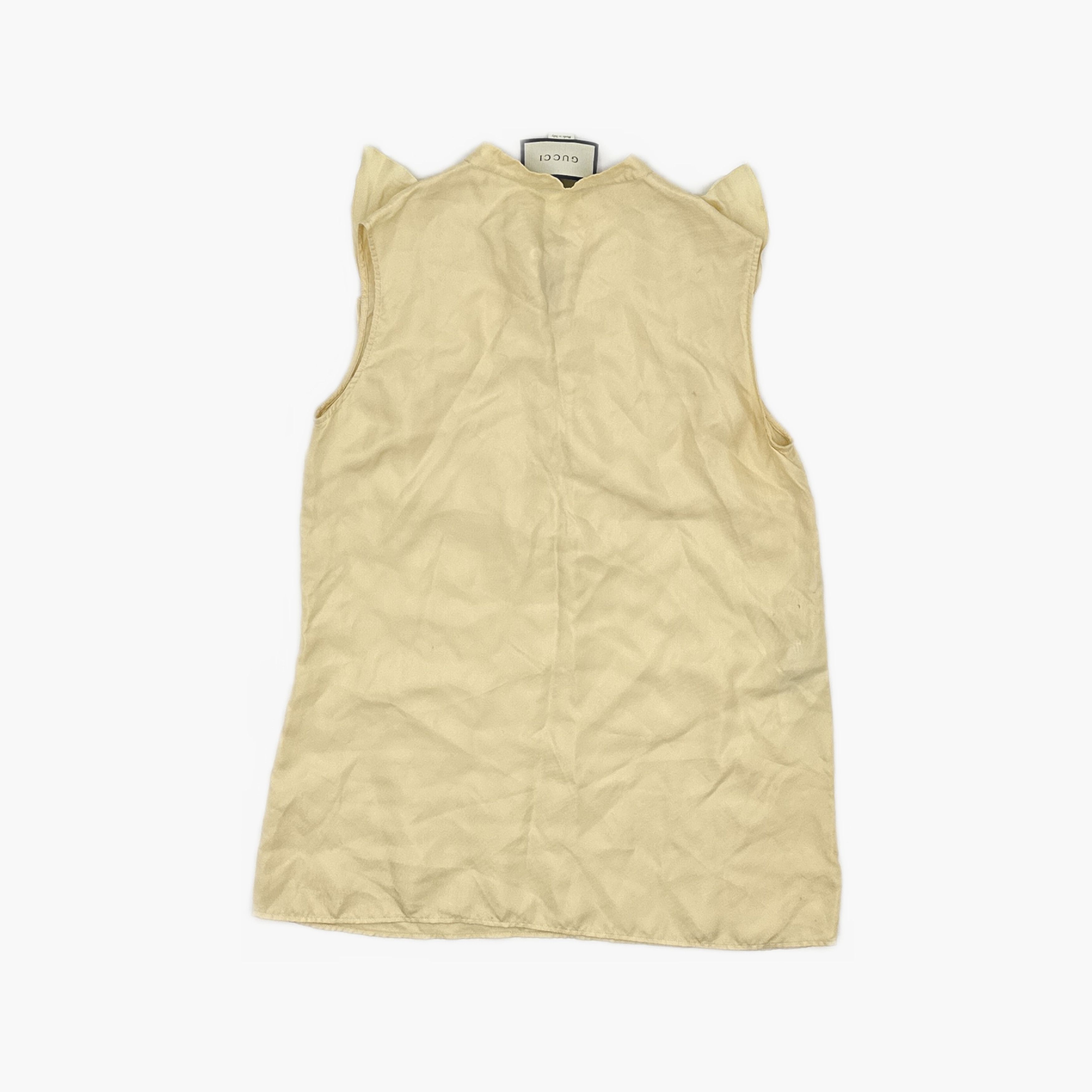 Gucci Gucci Embroidered Ruffle Sleeveless Blouse Size 40 Size S / US 4 / IT 40 - 2 Thumbnail