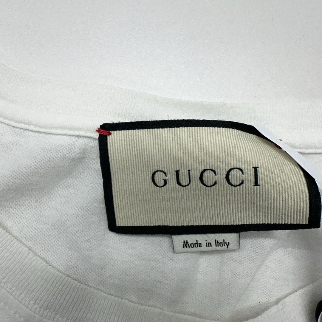 Gucci Gucci Logo Print T-Shirt White Size M Size US M / EU 48-50 / 2 - 6 Thumbnail