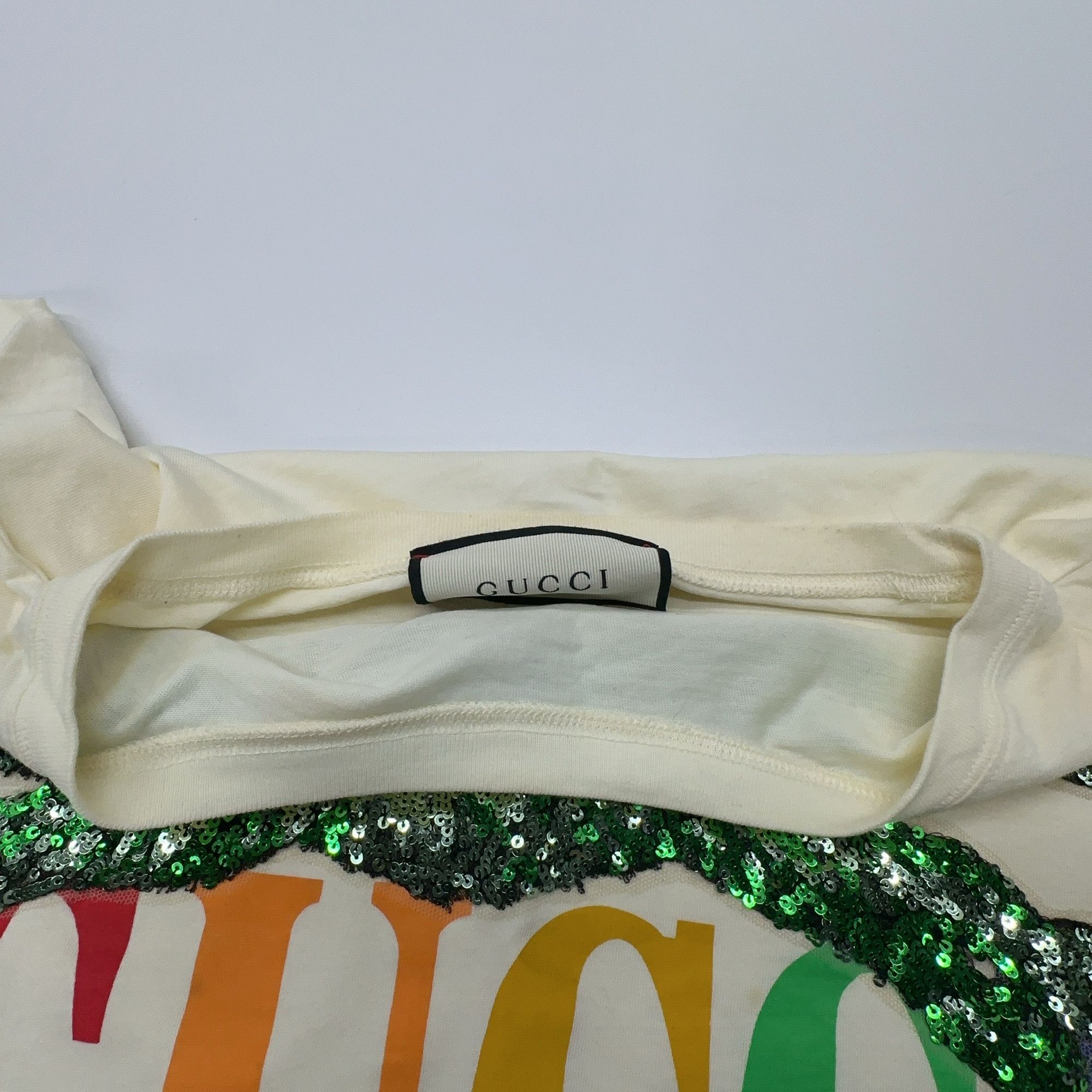 Gucci Gucci Tiger Sequin Logo T-Shirt Size S Size US S / EU 44-46 / 1 - 6 Thumbnail