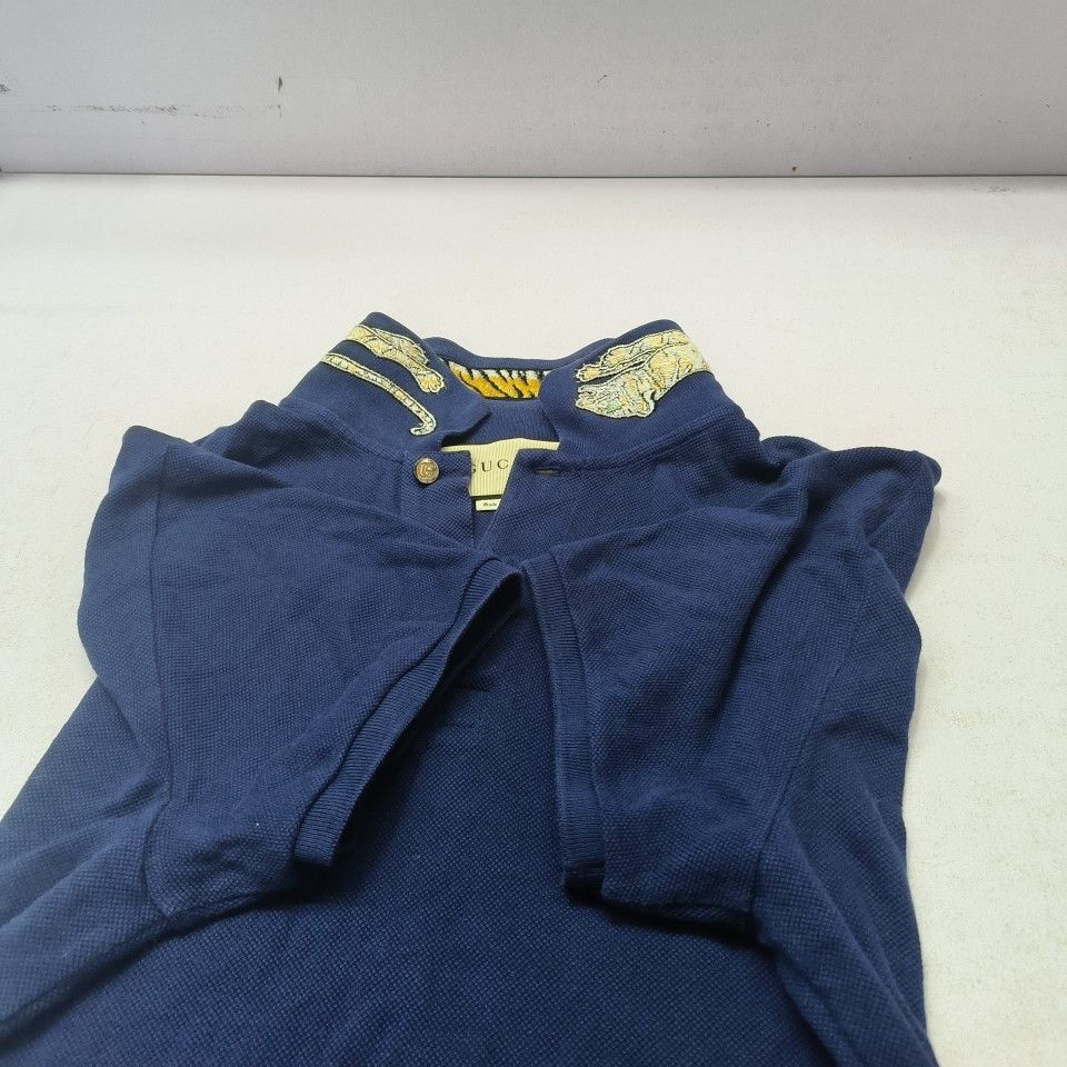 Gucci Gucci Tiger Embroidery Polo Shirt Navy Size M Size US M / EU 48-50 / 2 - 11 Thumbnail