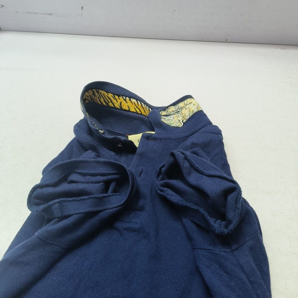 Gucci Gucci Tiger Embroidery Polo Shirt Navy Size M Size US M / EU 48-50 / 2 - 10 Thumbnail
