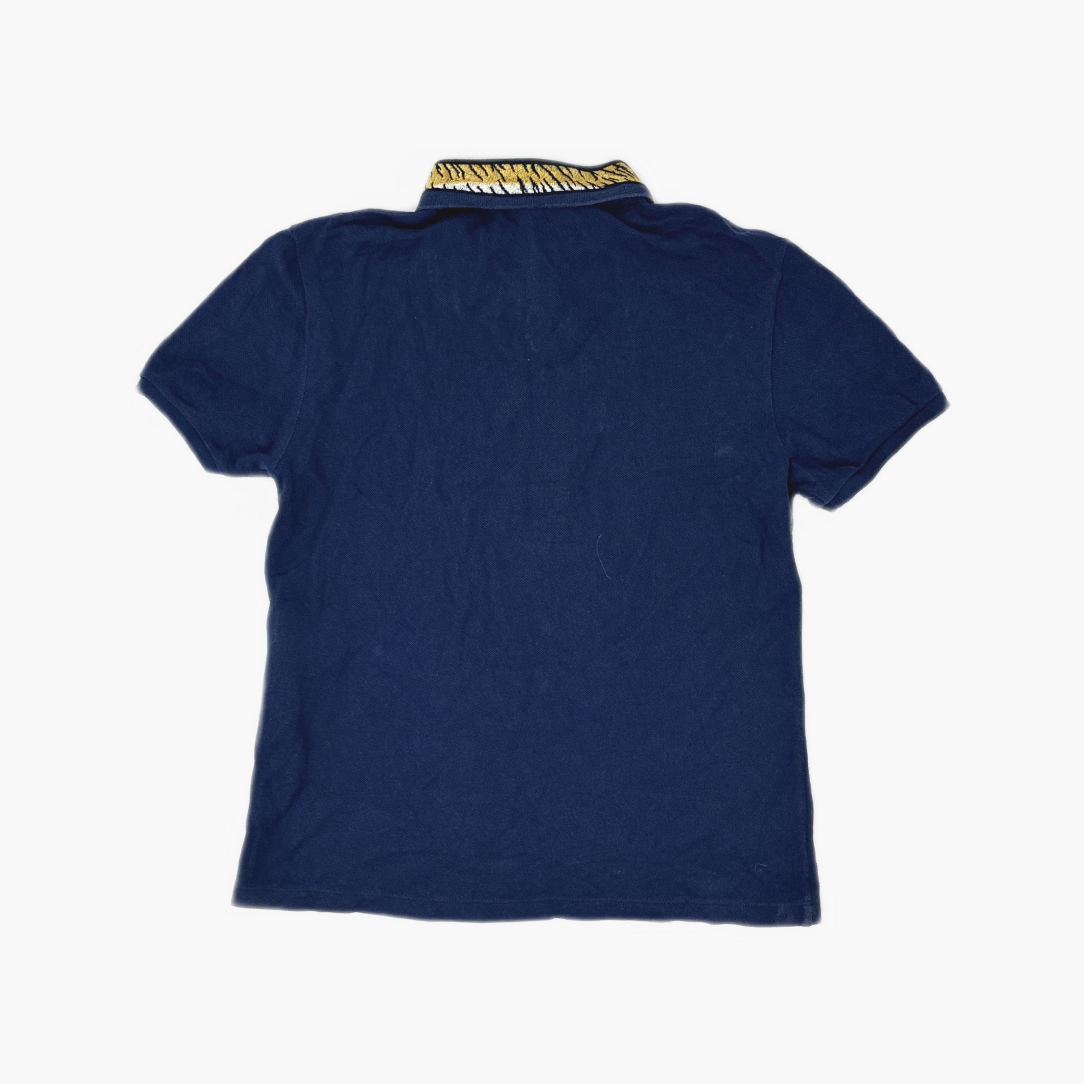 Gucci Gucci Tiger Embroidery Polo Shirt Navy Size M Size US M / EU 48-50 / 2 - 2 Thumbnail