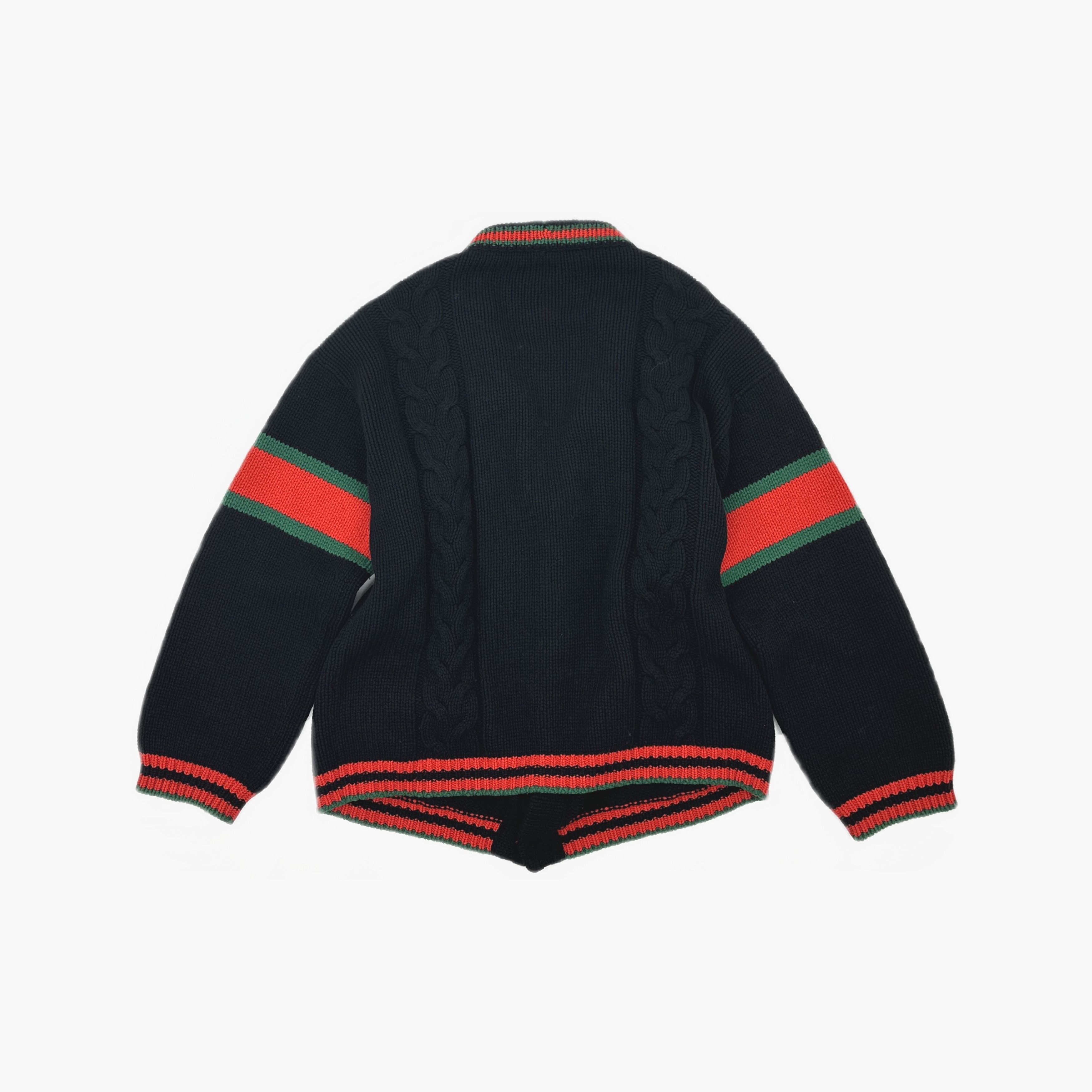 Gucci Gucci Web Stripe V-Neck Cardigan Size XXL Size US XXL / EU 58 / 5 - 2 Thumbnail