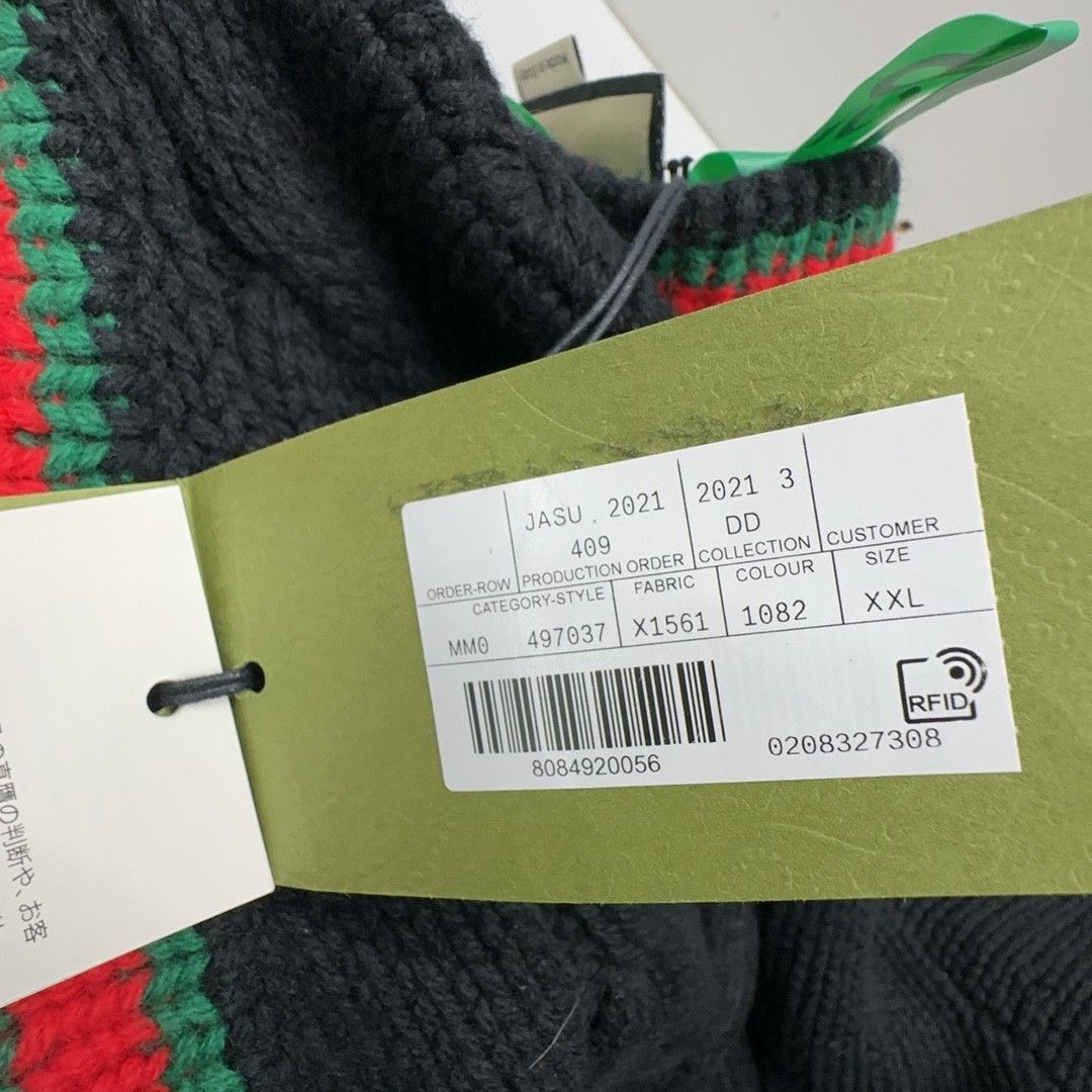 Gucci Gucci Web Stripe V-Neck Cardigan Size XXL Size US XXL / EU 58 / 5 - 3 Thumbnail
