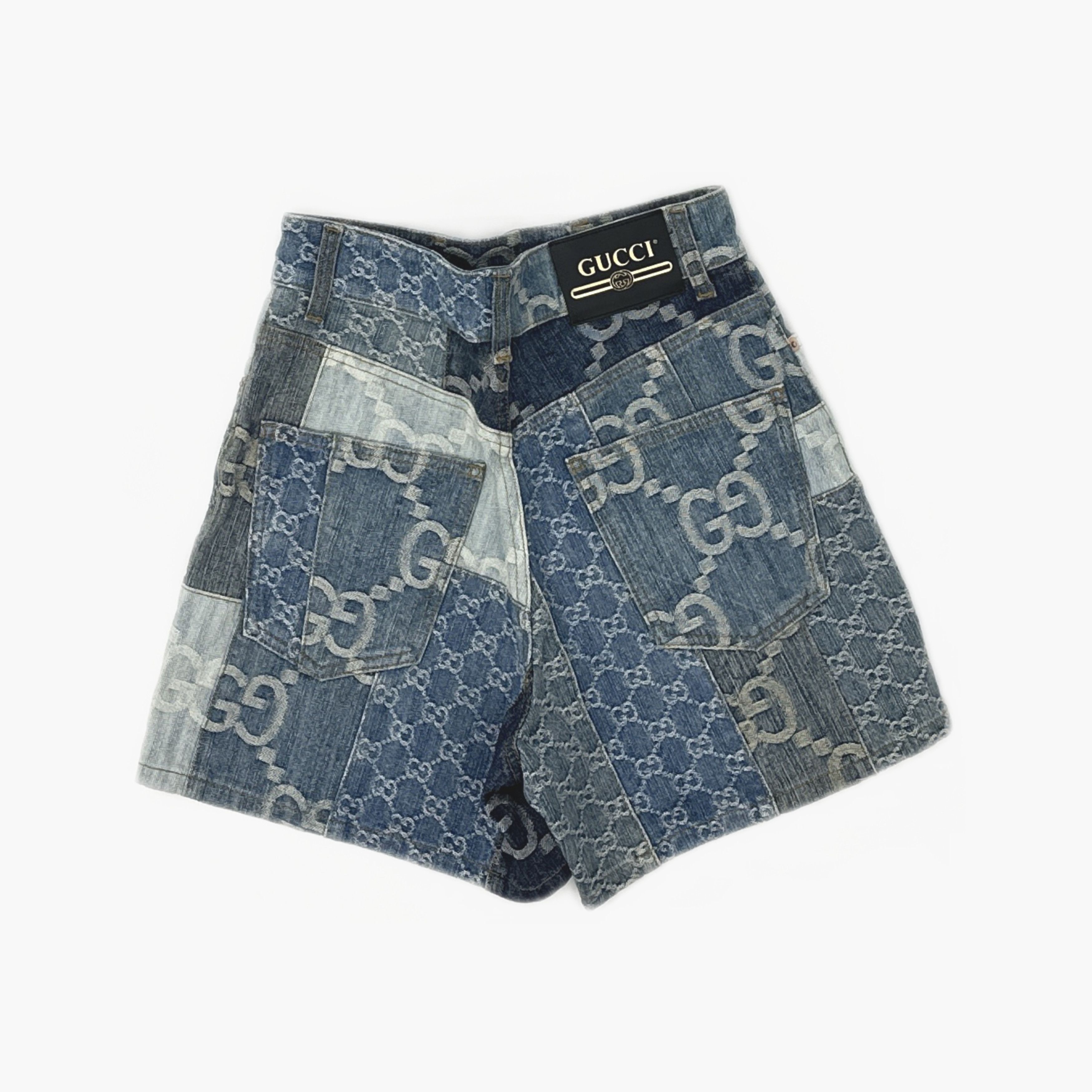 Gucci Gucci GG Monogram Patchwork Shorts Size 23 Size 23" - 2 Thumbnail
