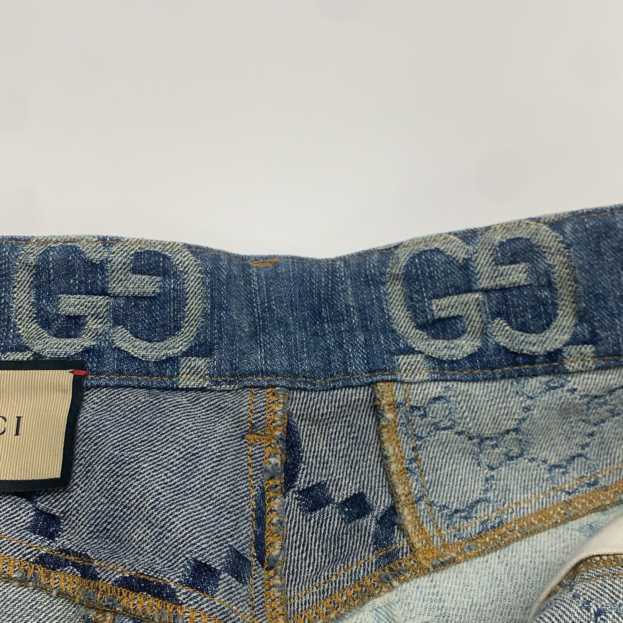 Gucci Gucci GG Monogram Patchwork Shorts Size 23 Size 23" - 6 Thumbnail