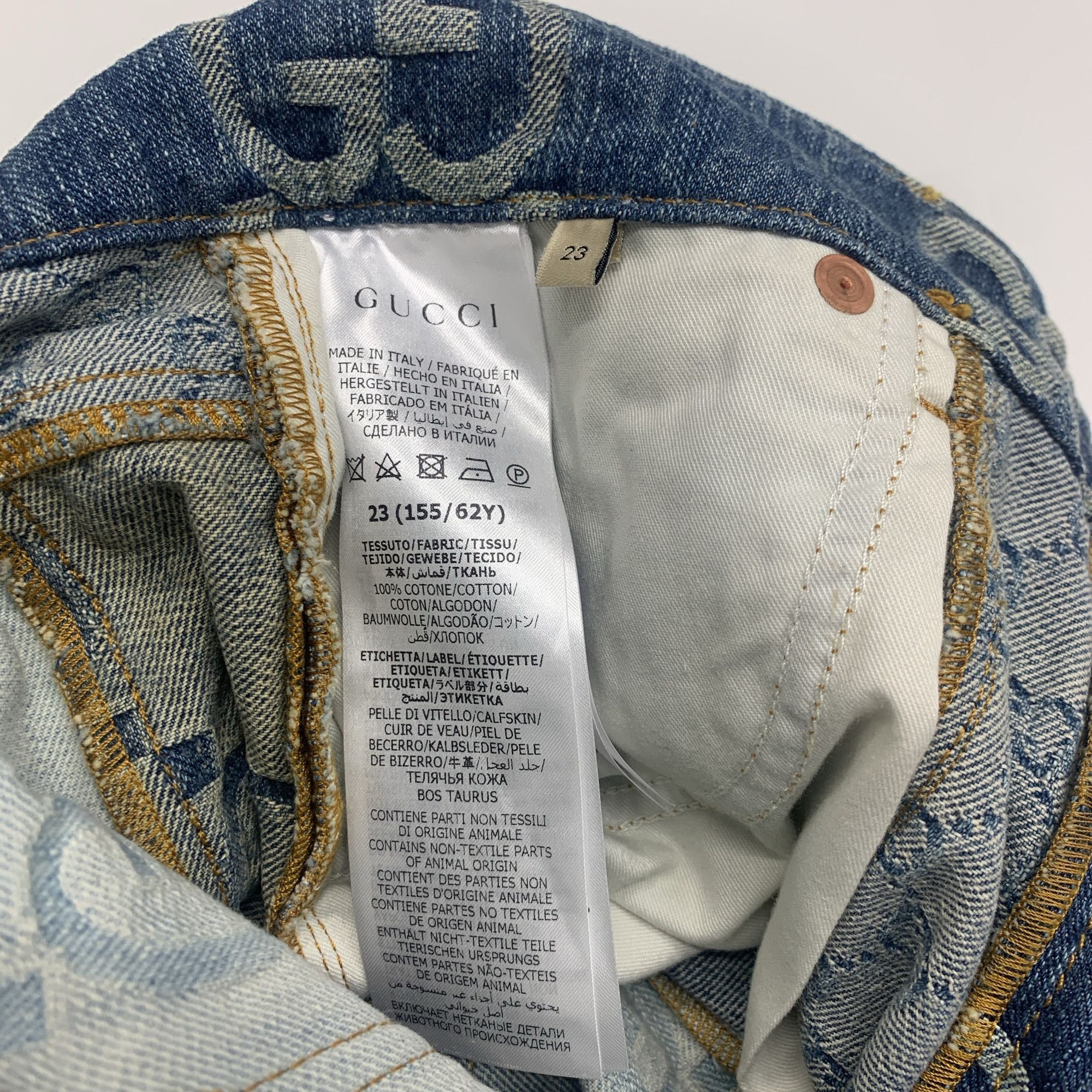 Gucci Gucci GG Monogram Patchwork Shorts Size 23 Size 23" - 4 Thumbnail