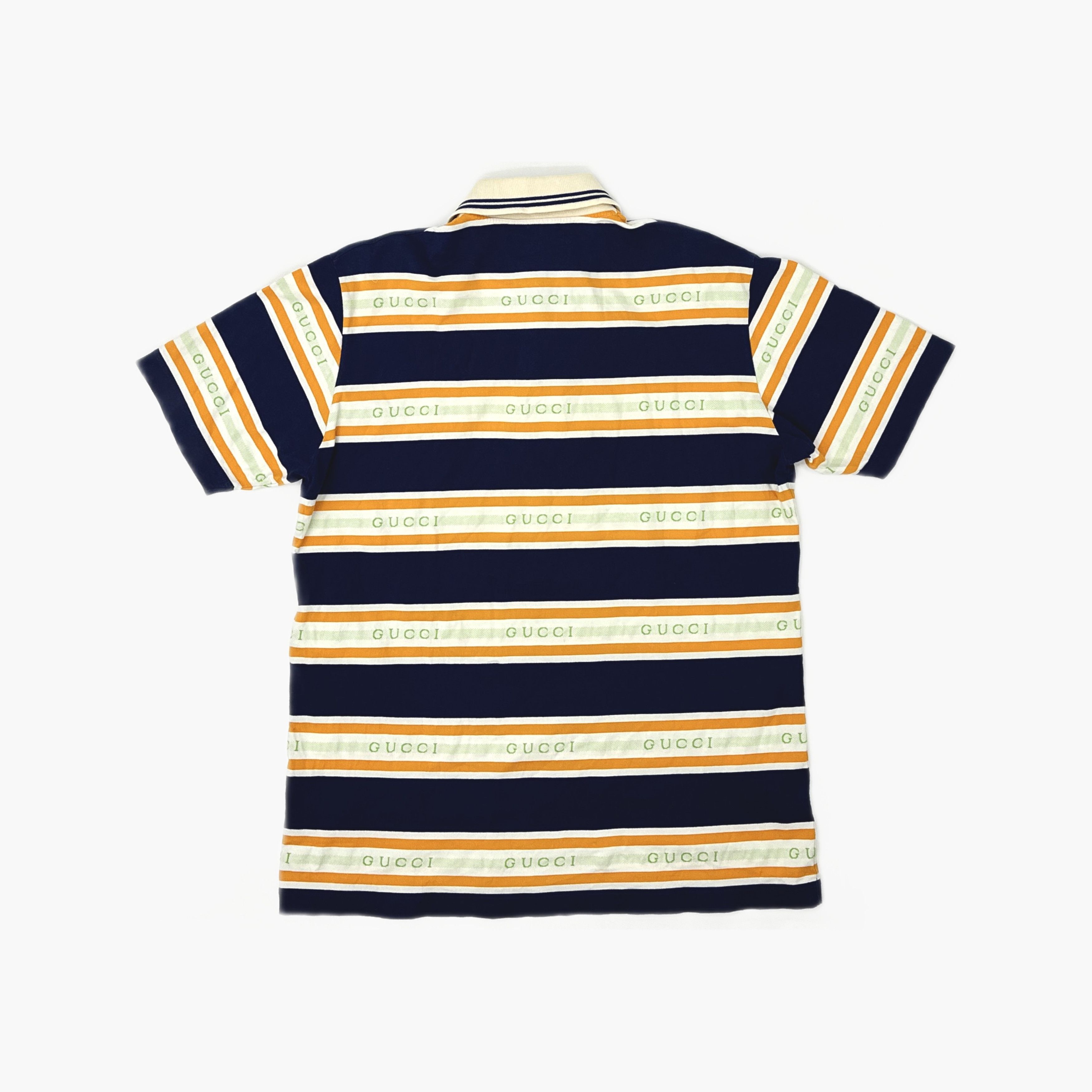 Gucci Gucci Logo Stripe Polo Size L Size US L / EU 52-54 / 3 - 2 Thumbnail