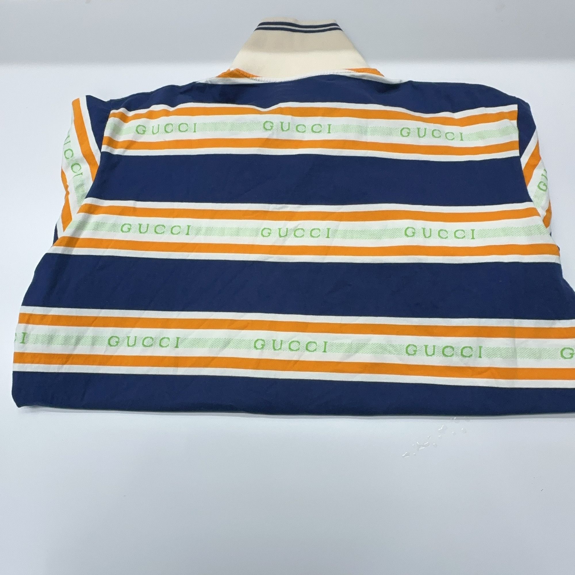 Gucci Gucci Logo Stripe Polo Size L Size US L / EU 52-54 / 3 - 10 Thumbnail