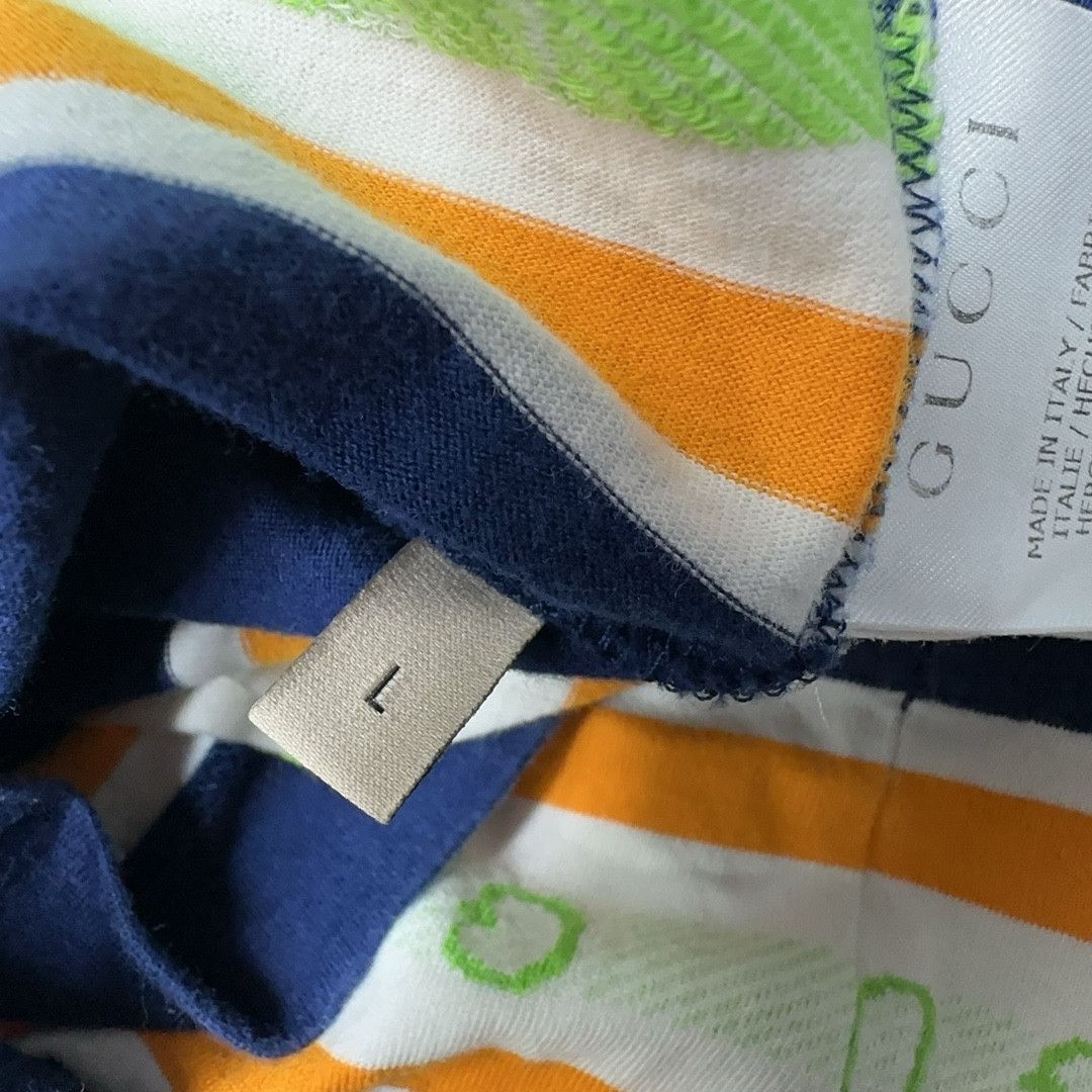 Gucci Gucci Logo Stripe Polo Size L Size US L / EU 52-54 / 3 - 5 Thumbnail