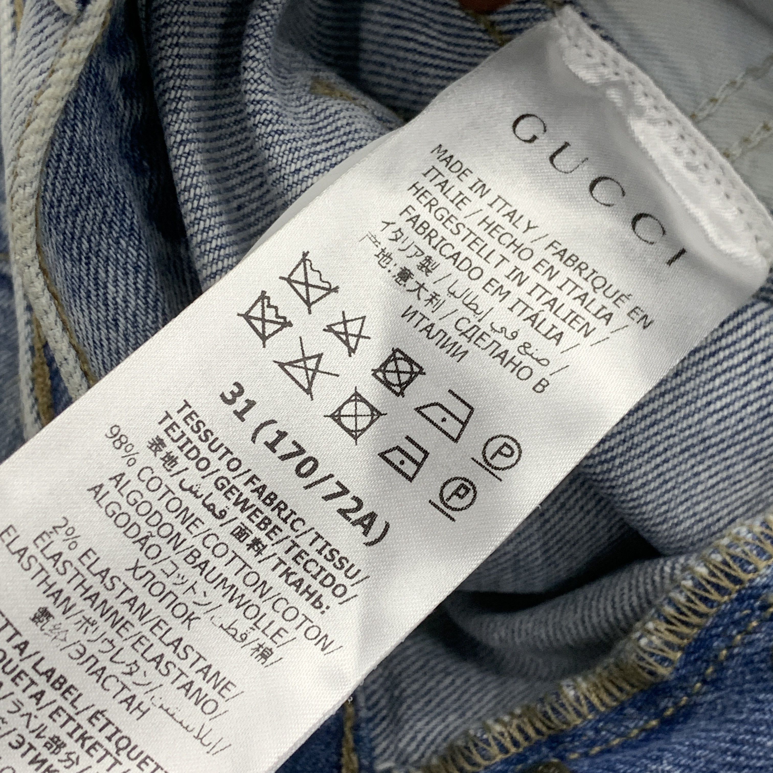 Gucci Gucci Washed Denim Jeans Size 31 Size US 31 - 4 Thumbnail