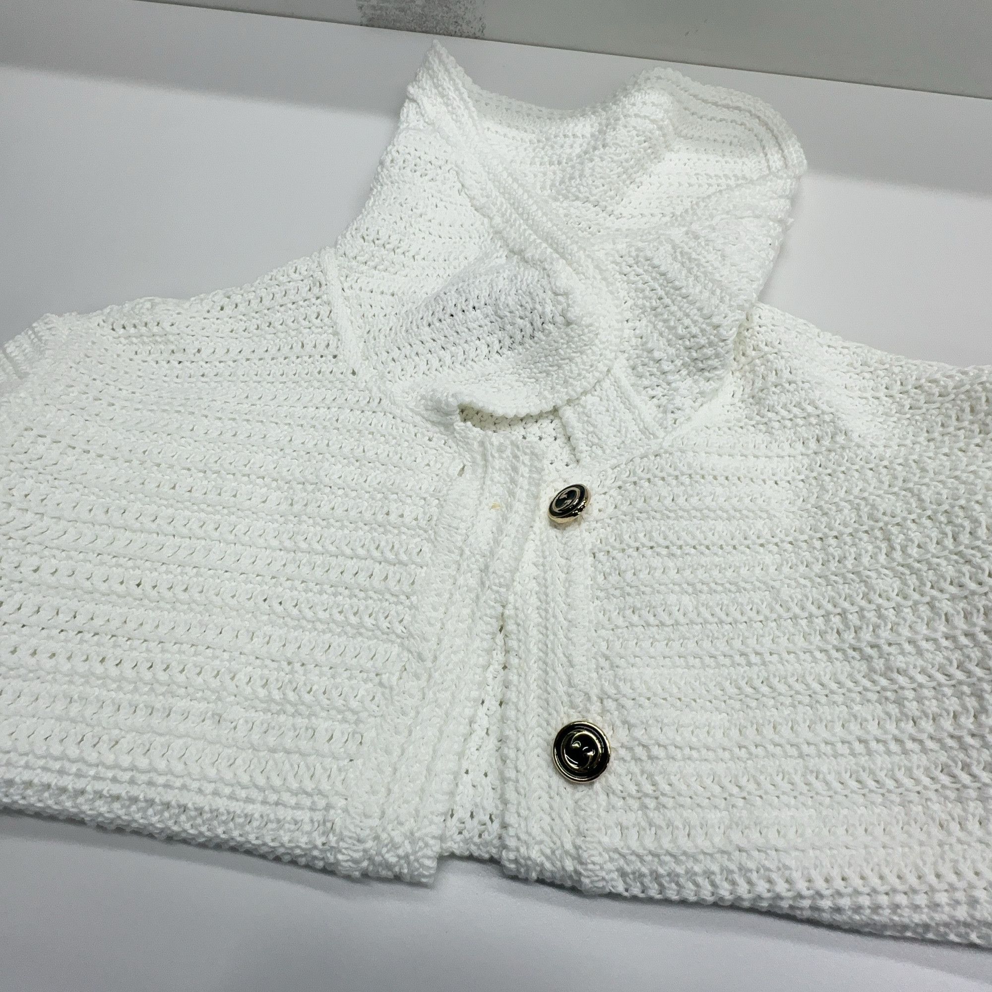Gucci Gucci Crochet Knit Cardigan White Size S Size S / US 4 / IT 40 - 5 Thumbnail