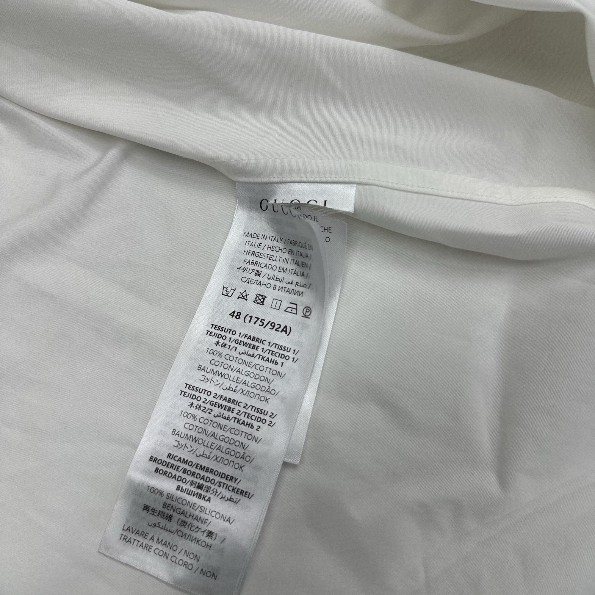 Gucci Gucci White Cotton Button Up Shirt Size 48 Size US M / EU 48-50 / 2 - 4 Thumbnail