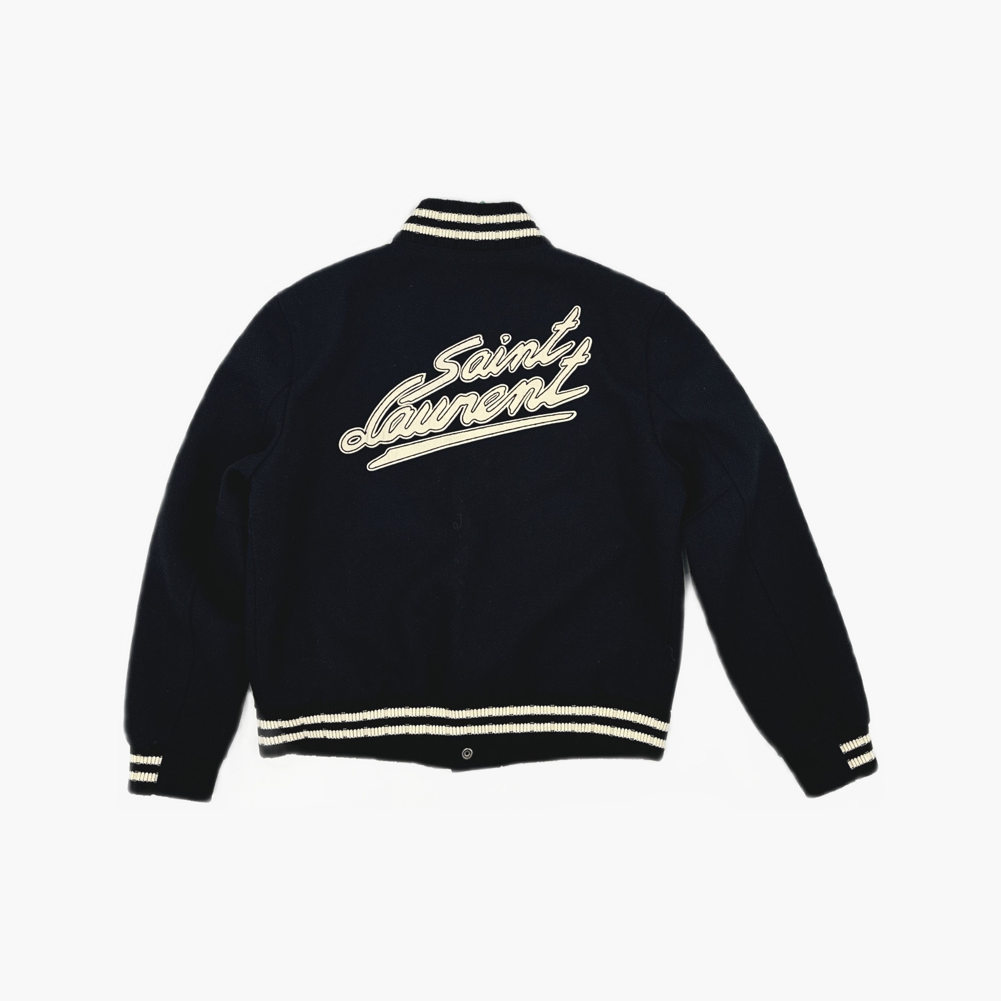 Saint Laurent Paris Saint Laurent Logo Print Bomber Jacket Size L Size US L / EU 52-54 / 3 - 2 Thumbnail