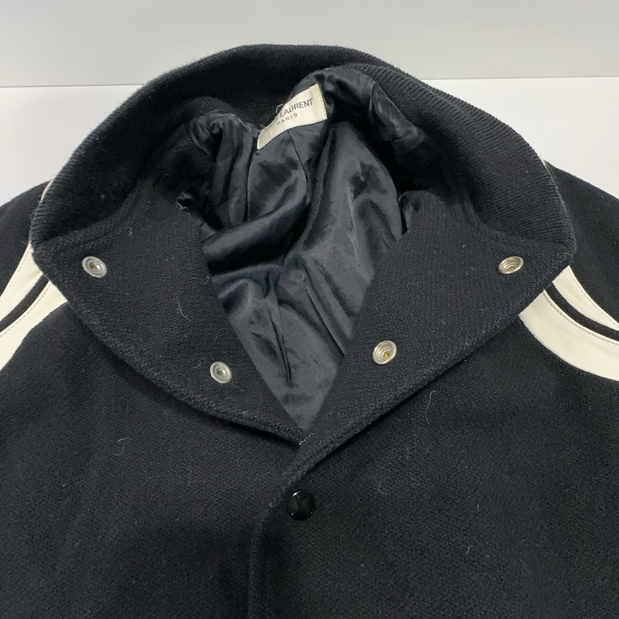Saint Laurent Paris Saint Laurent Contrast Striped Bomber Jacket Size M Size US M / EU 48-50 / 2 - 5 Thumbnail