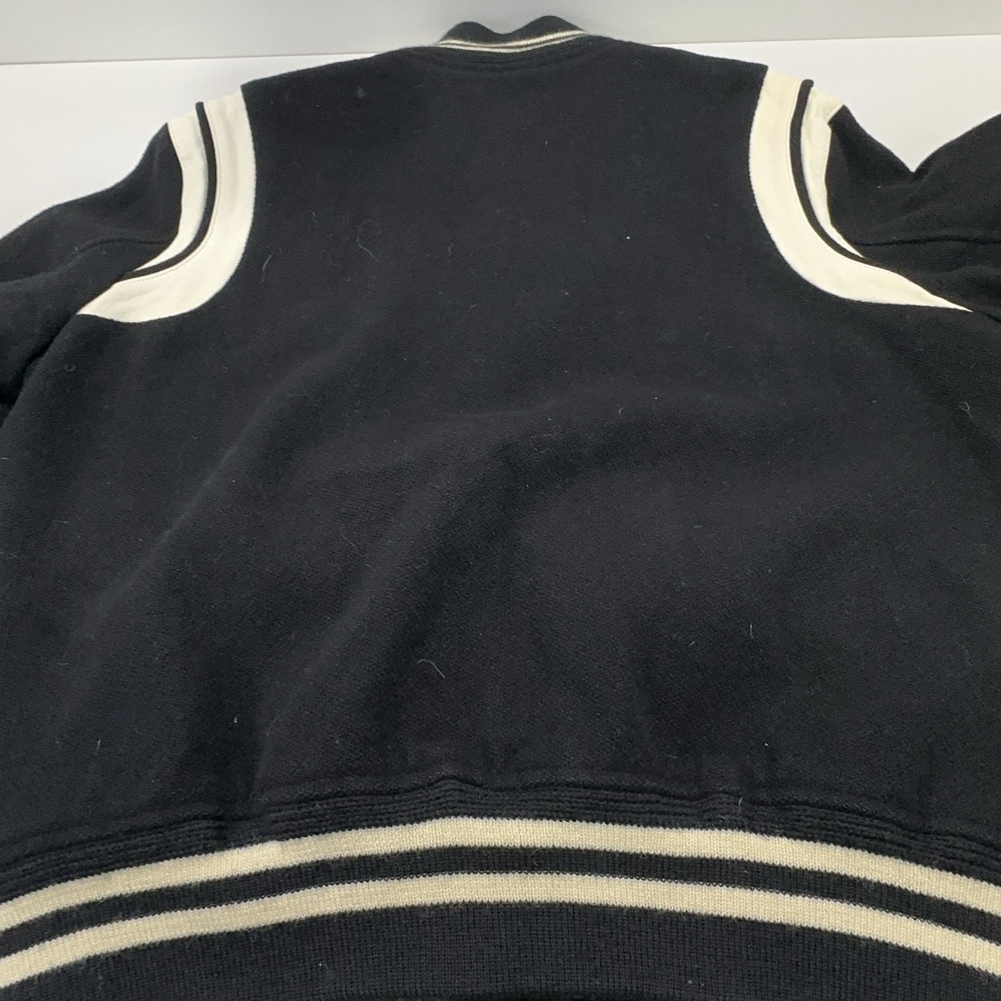Saint Laurent Paris Saint Laurent Contrast Striped Bomber Jacket Size M Size US M / EU 48-50 / 2 - 10 Thumbnail