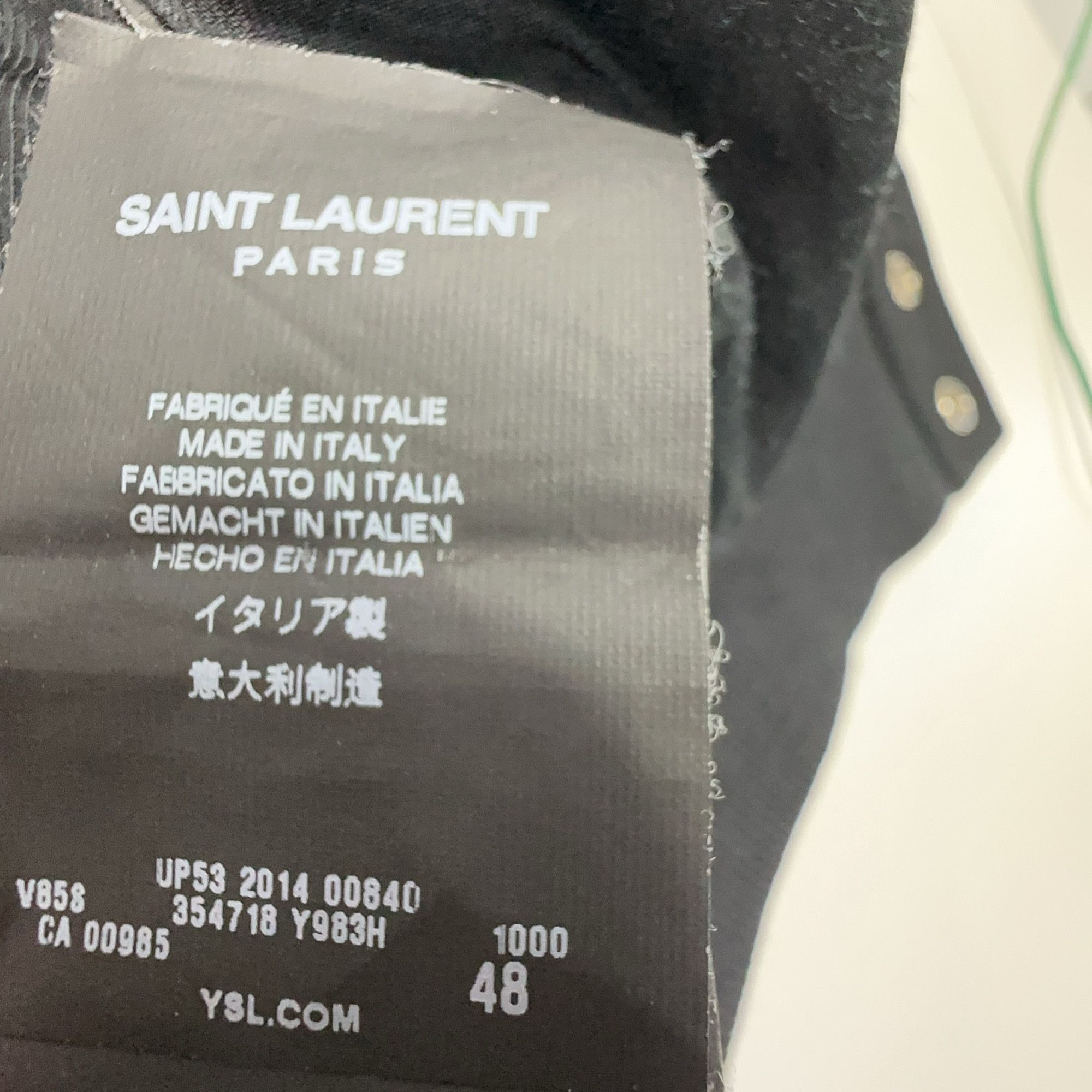 Saint Laurent Paris Saint Laurent Contrast Striped Bomber Jacket Size M Size US M / EU 48-50 / 2 - 3 Thumbnail