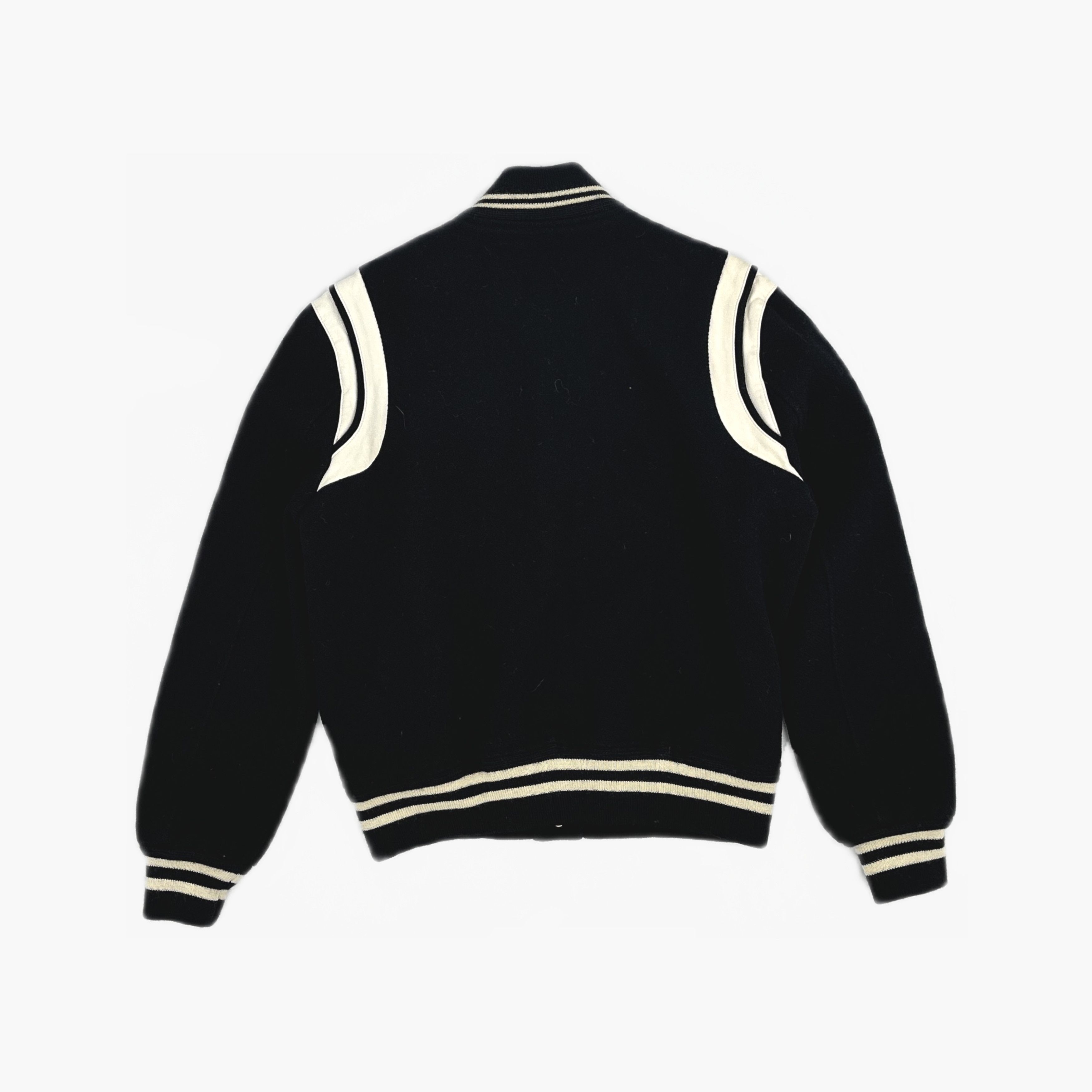 Saint Laurent Paris Saint Laurent Contrast Striped Bomber Jacket Size M Size US M / EU 48-50 / 2 - 2 Thumbnail