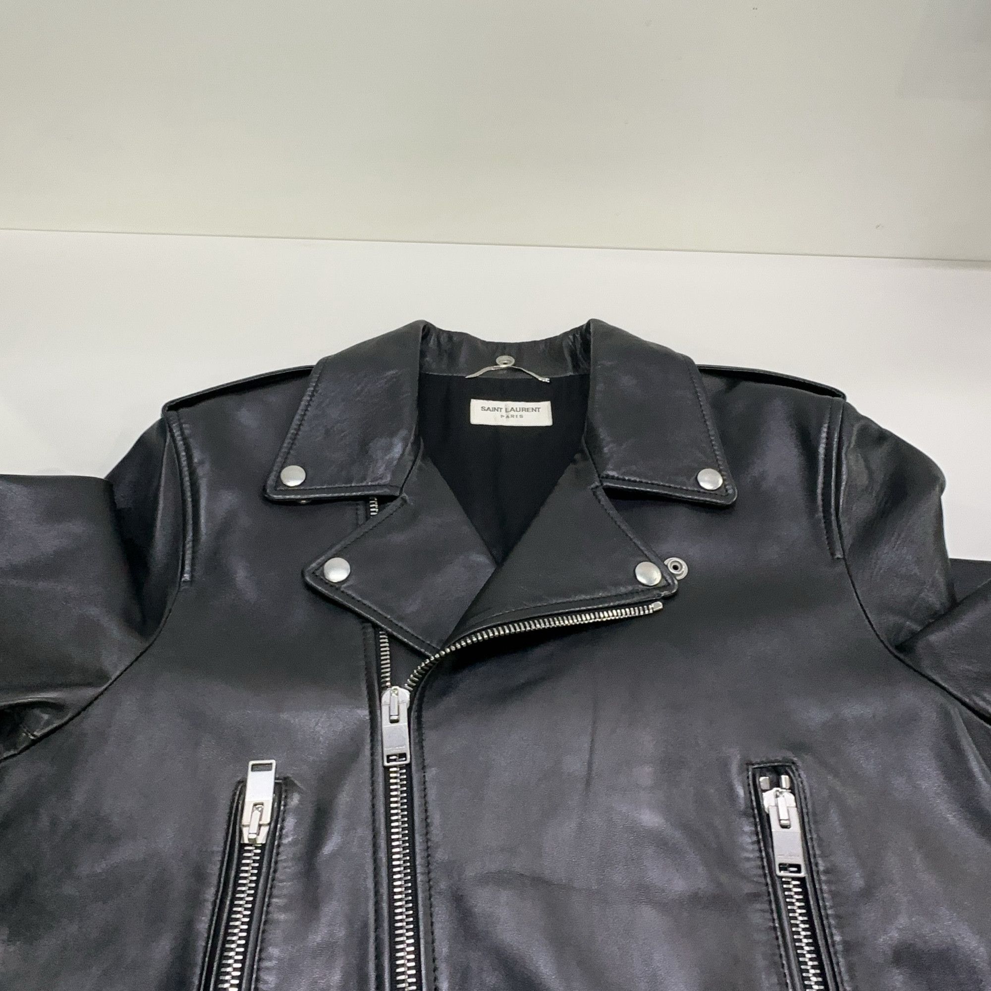 Saint Laurent Paris Saint Laurent Classic Leather Biker Jacket Size L Size US L / EU 52-54 / 3 - 6 Thumbnail