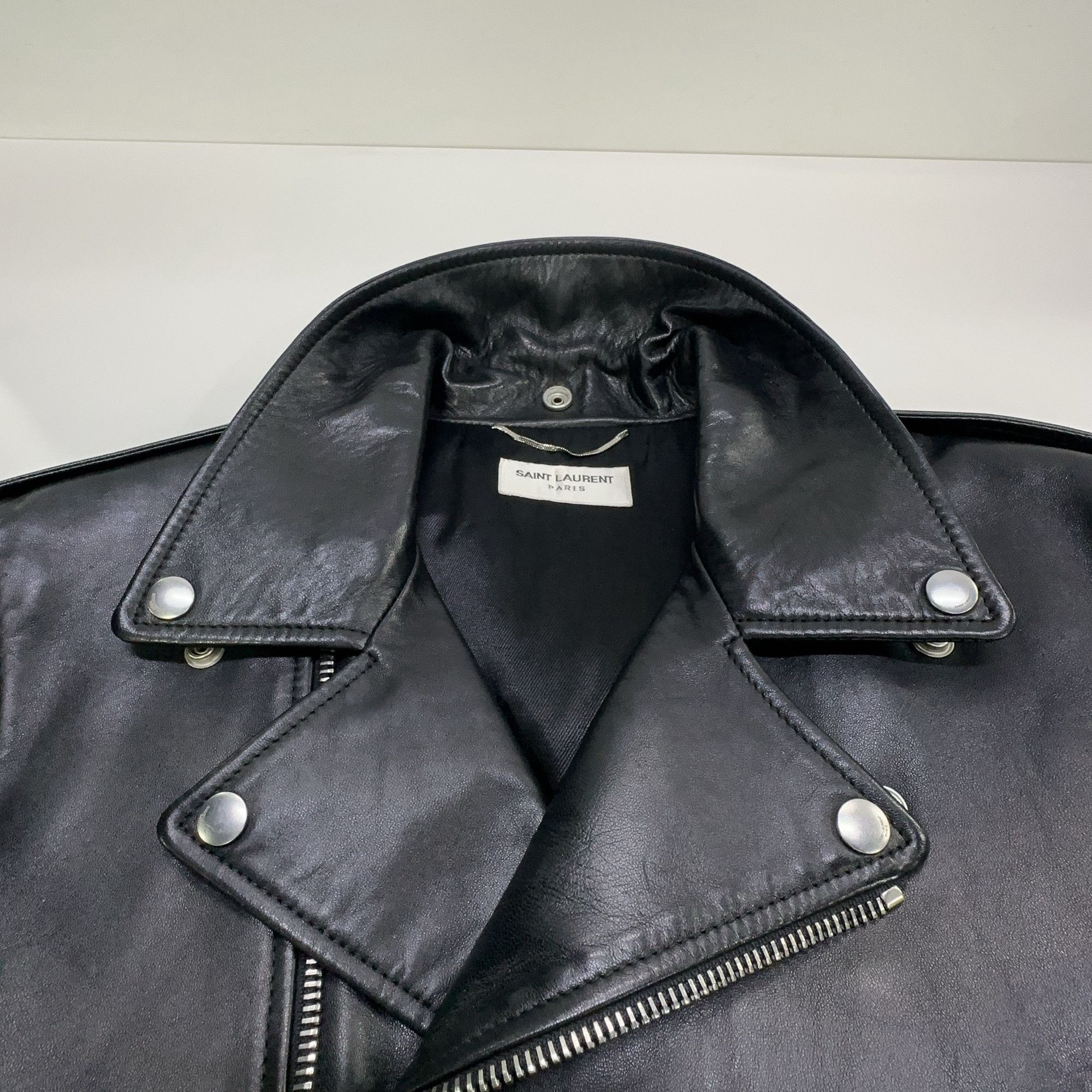 Saint Laurent Paris Saint Laurent Classic Leather Biker Jacket Size L Size US L / EU 52-54 / 3 - 5 Thumbnail