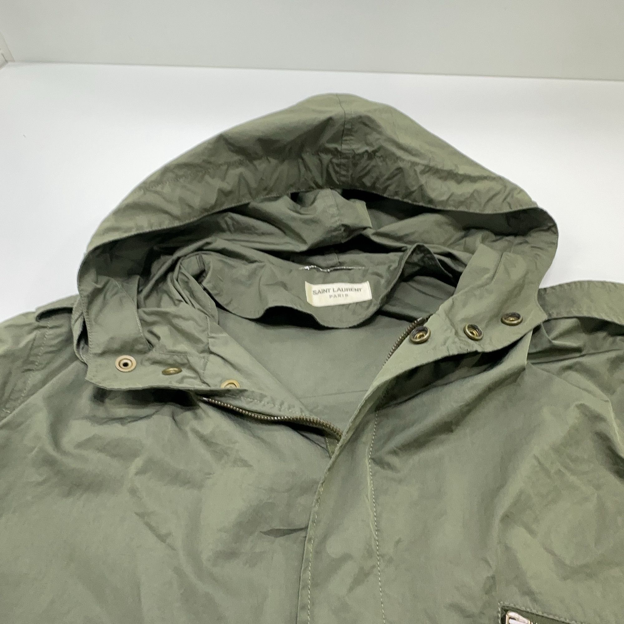 Saint Laurent Paris Saint Laurent Green Hooded Light Jacket Size 46 Size US S / EU 44-46 / 1 - 10 Thumbnail