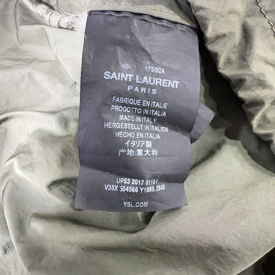 Saint Laurent Paris Saint Laurent Green Hooded Light Jacket Size 46 Size US S / EU 44-46 / 1 - 4 Thumbnail